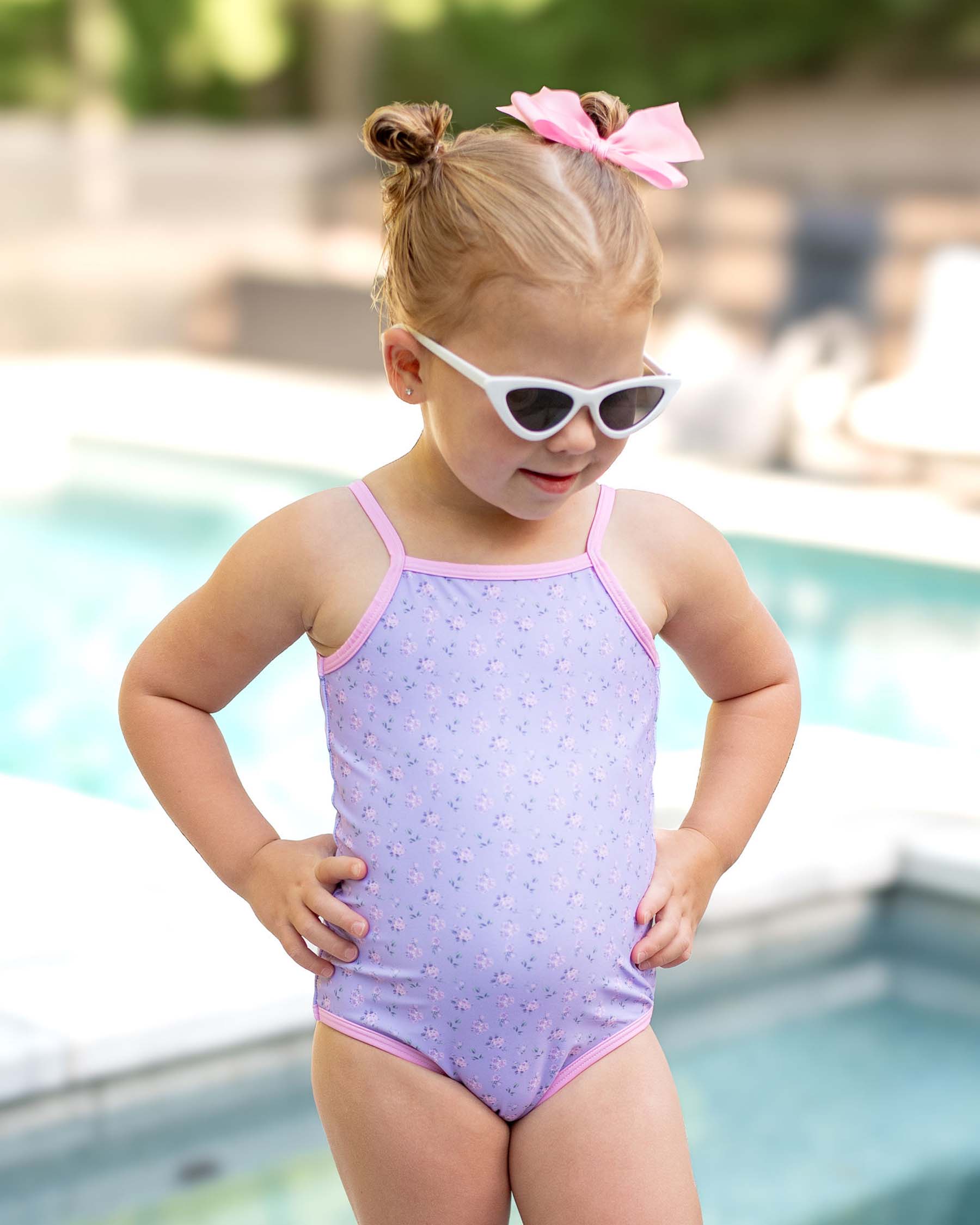 Lila 1-piece Bow Swimsuit