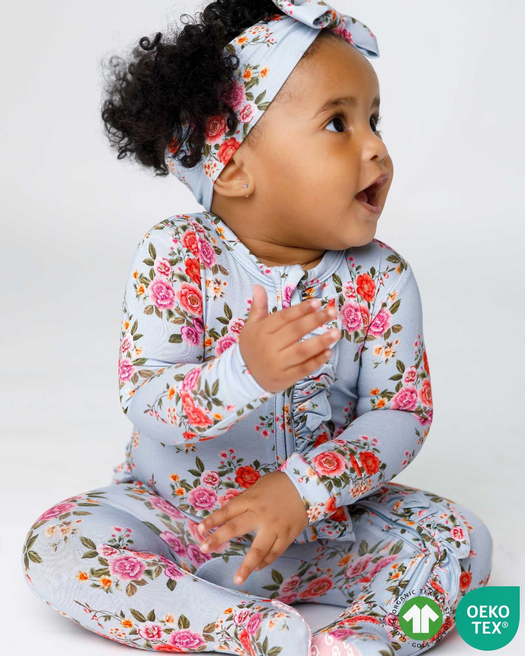 Quinn Ruffled Zippered Footie