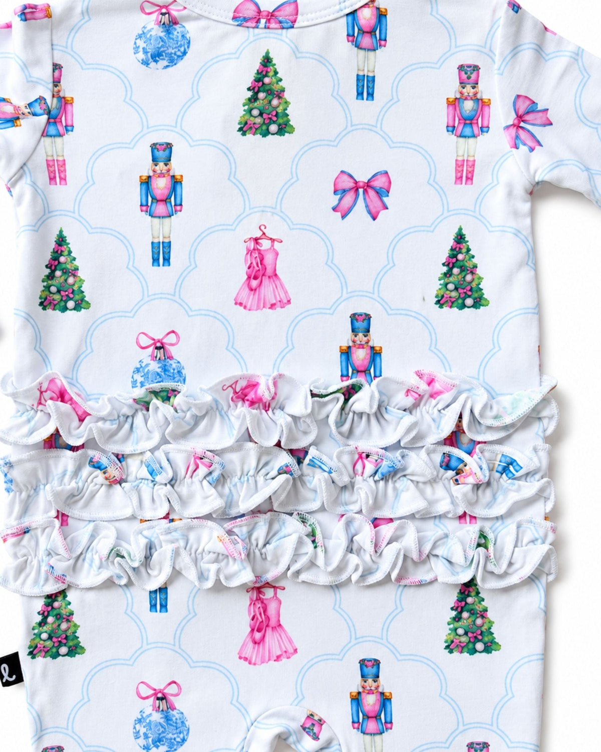 Angelina Ruffled Zippered Footie