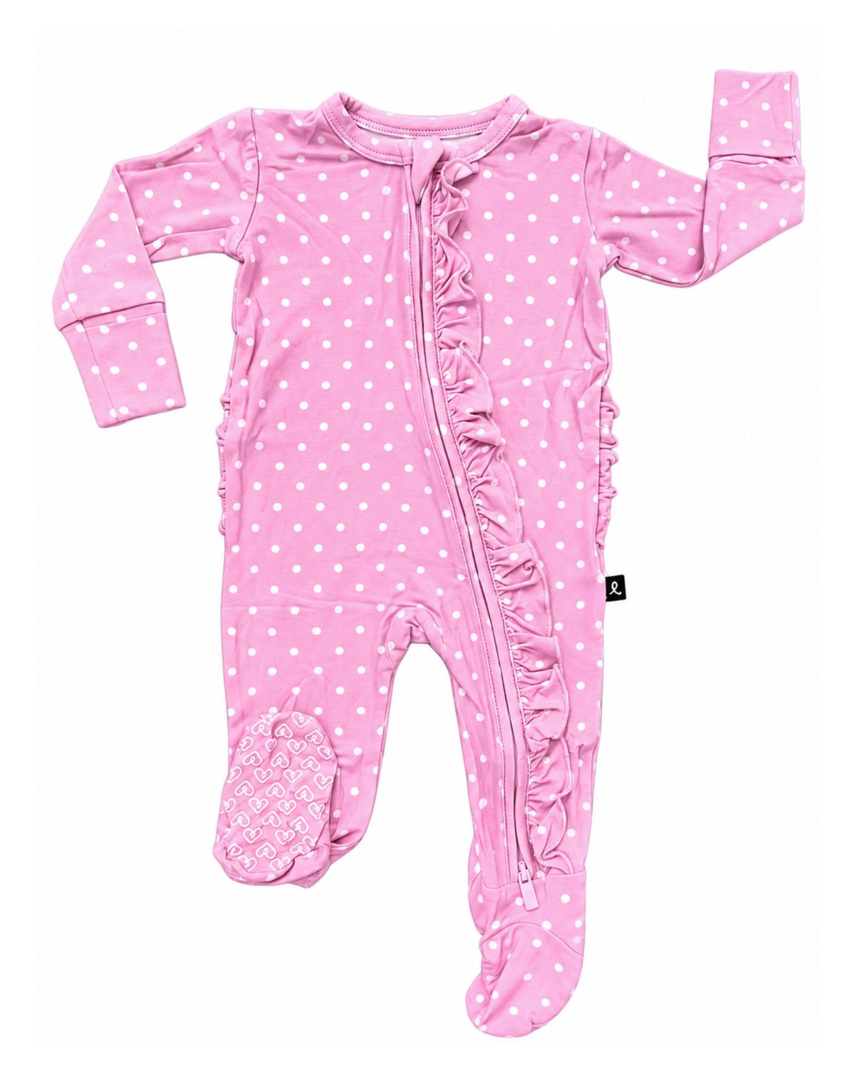 Nancy Ruffled Zippered Footie
