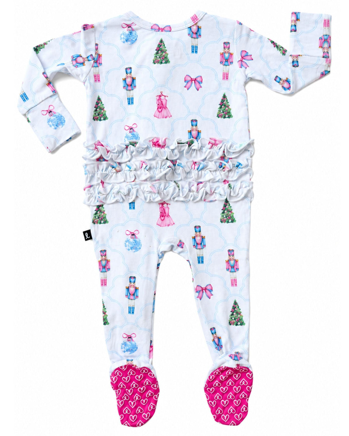 Angelina Ruffled Zippered Footie