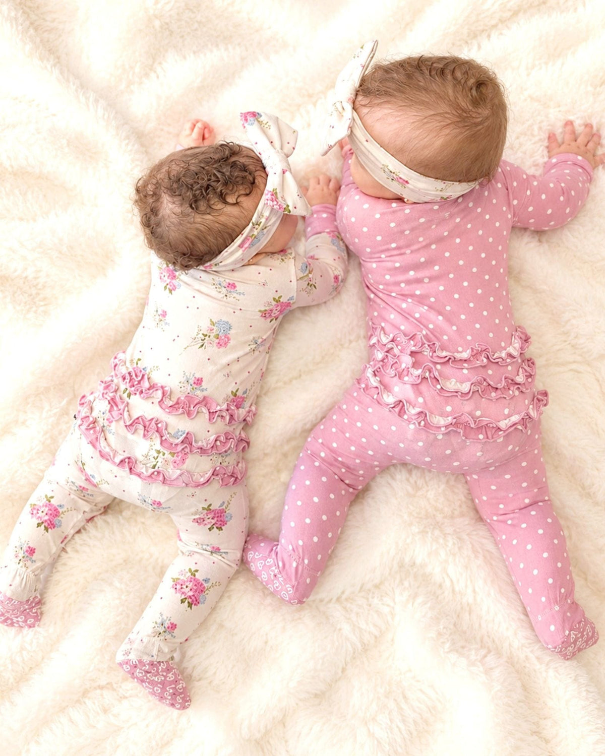 Nancy Ruffled Zippered Footie