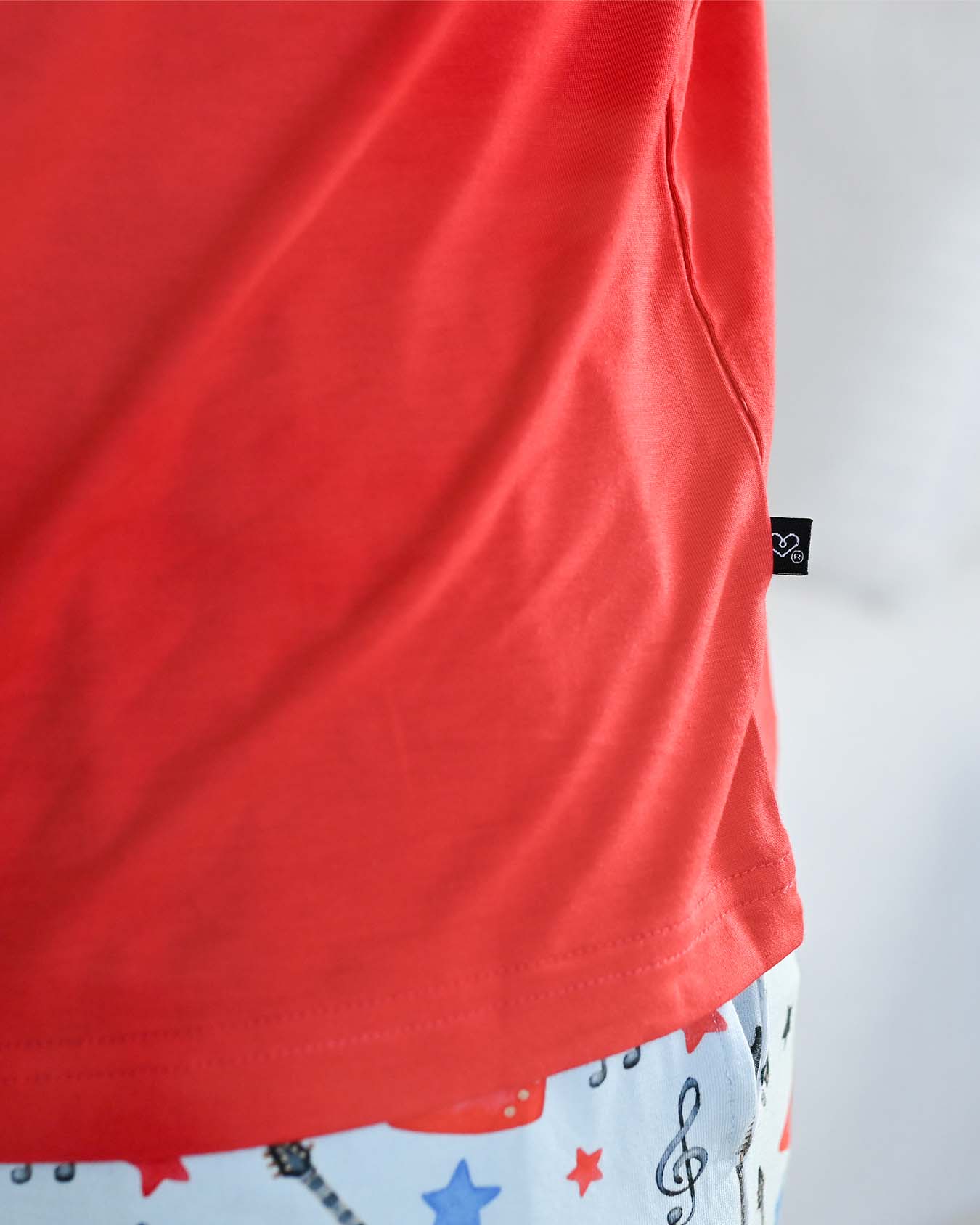 Red Men's Lounge Top