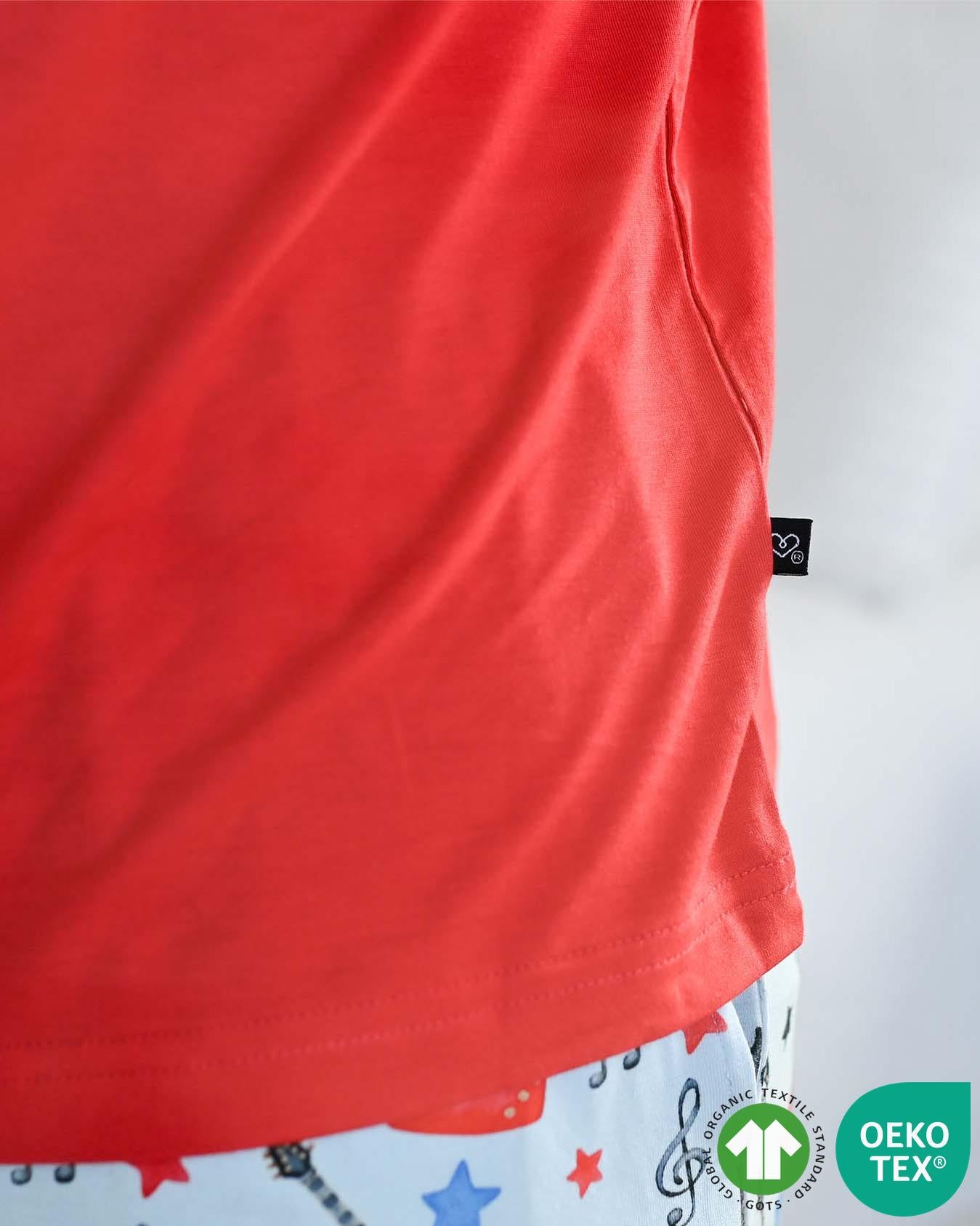 Red Men's Lounge Top