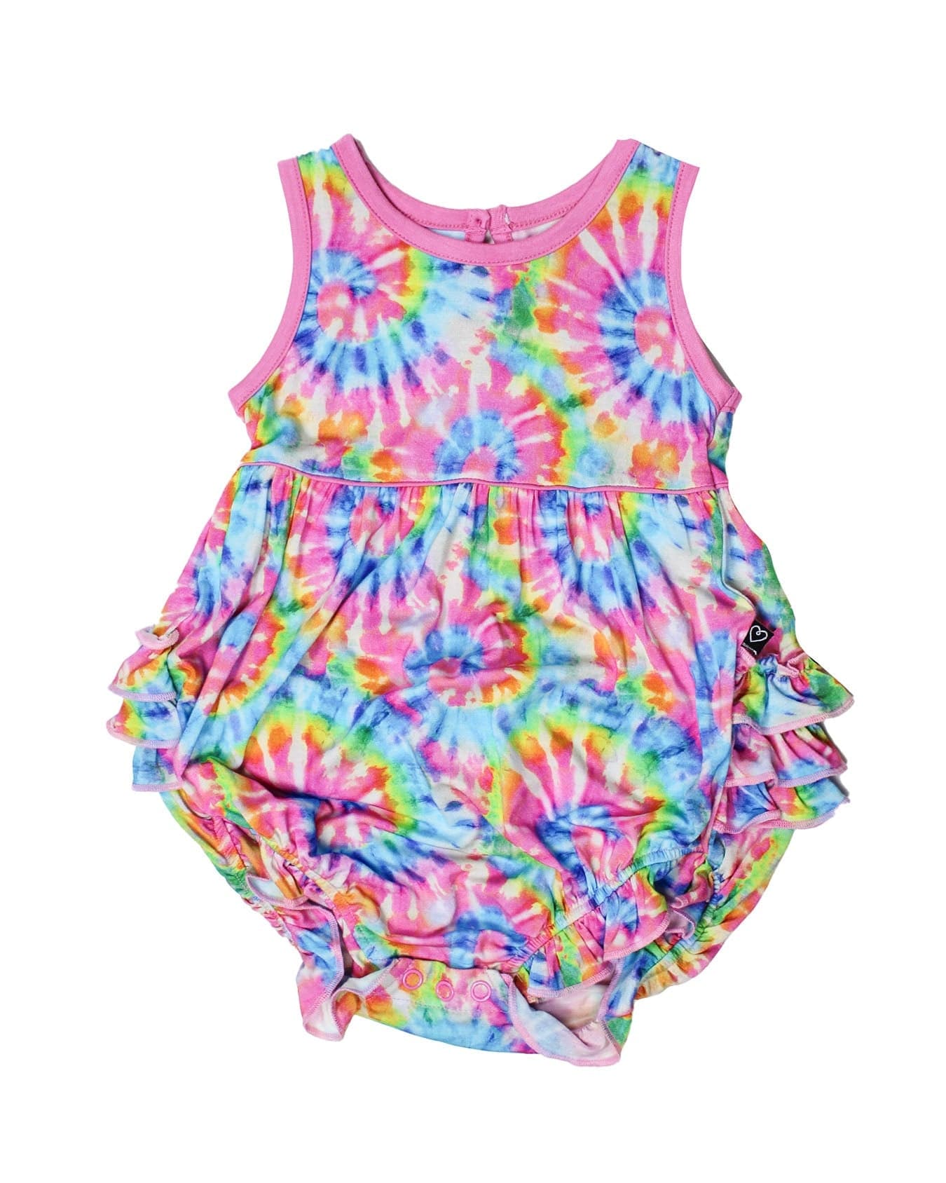 Rainbow Tie Dye Bubble Romper