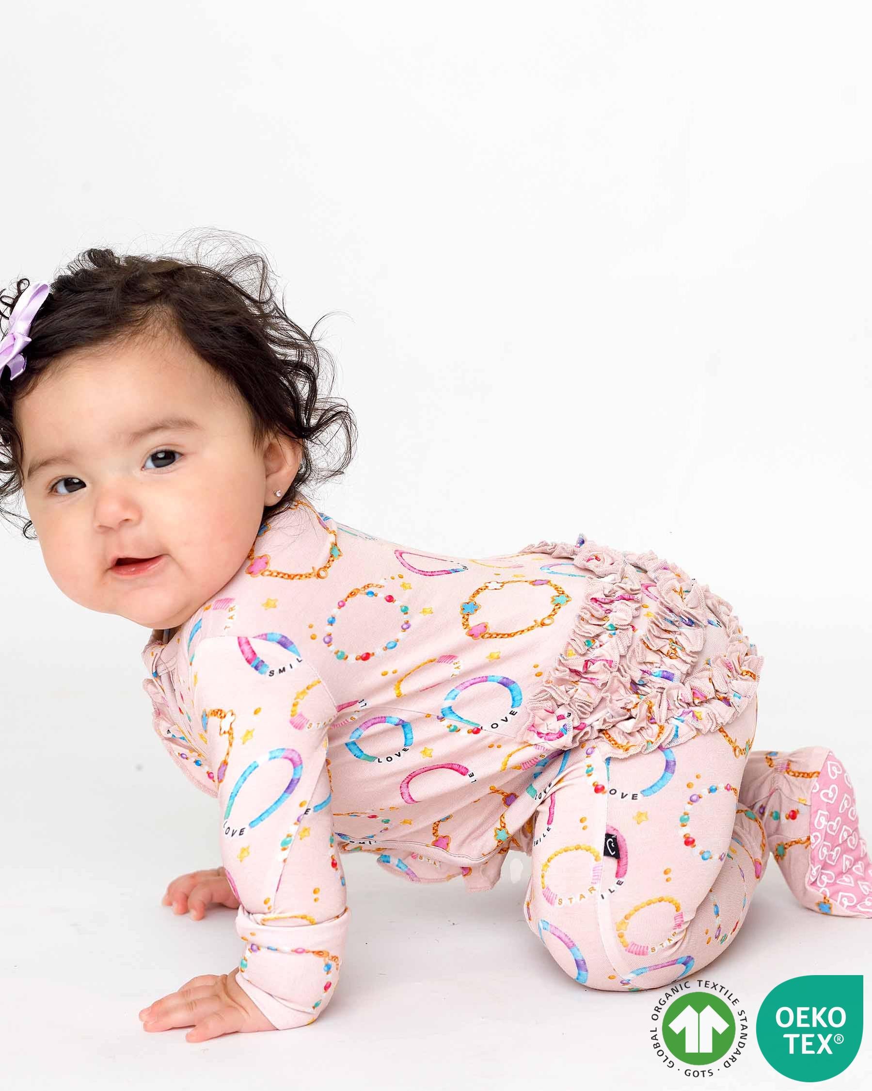 Gemma Ruffled Zippered Footie