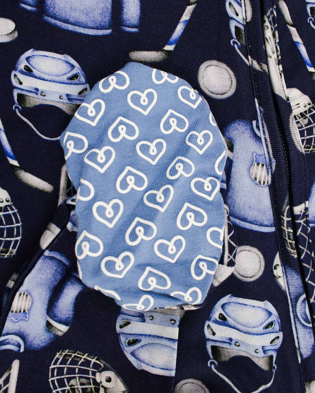 Hockey Zippered Footie