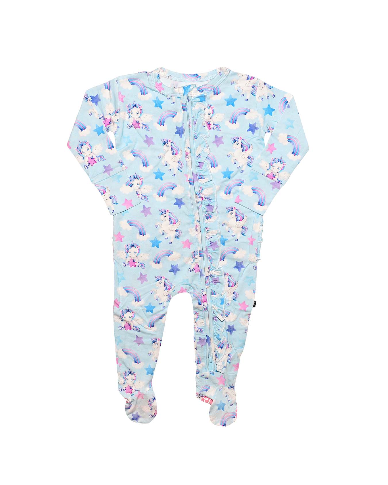 Hannah Ruffled Zippered Footie