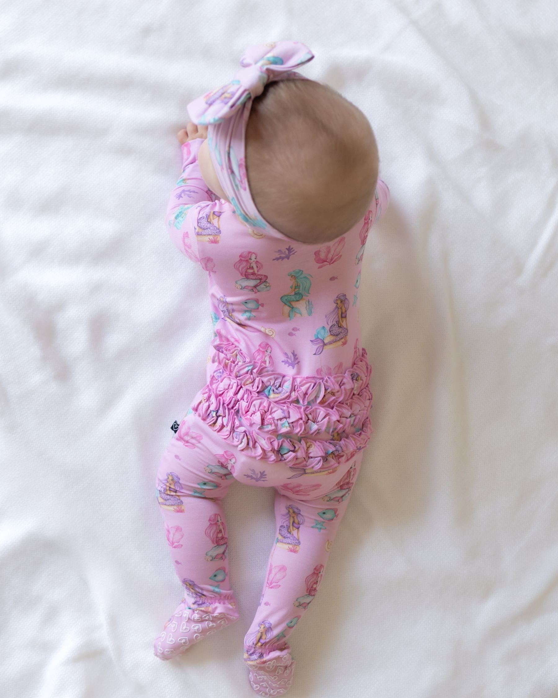 Ariella Ruffled Zippered Footie