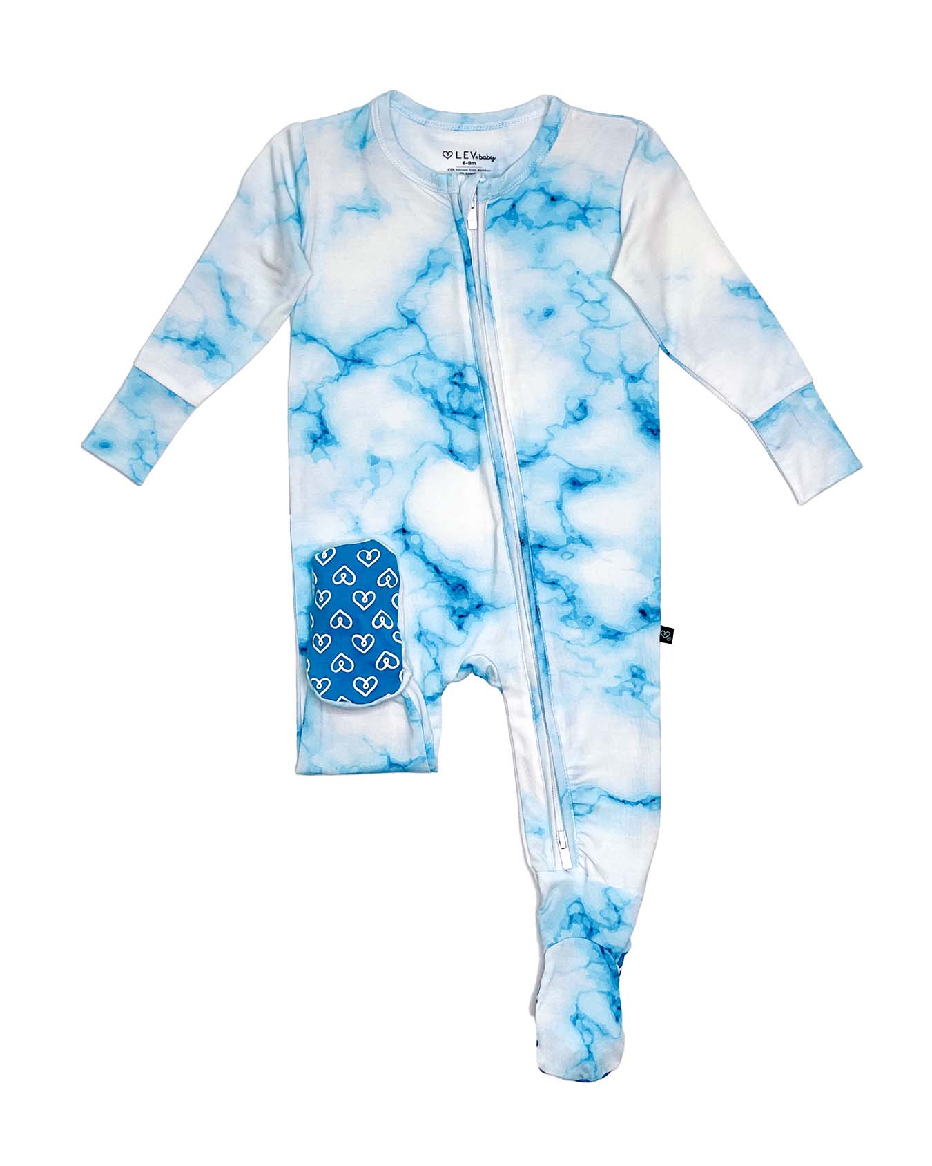 Blue Marble Zippered Footie