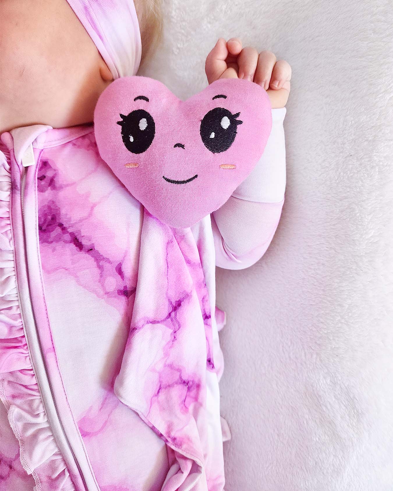 Pink Marble Plush Lovey