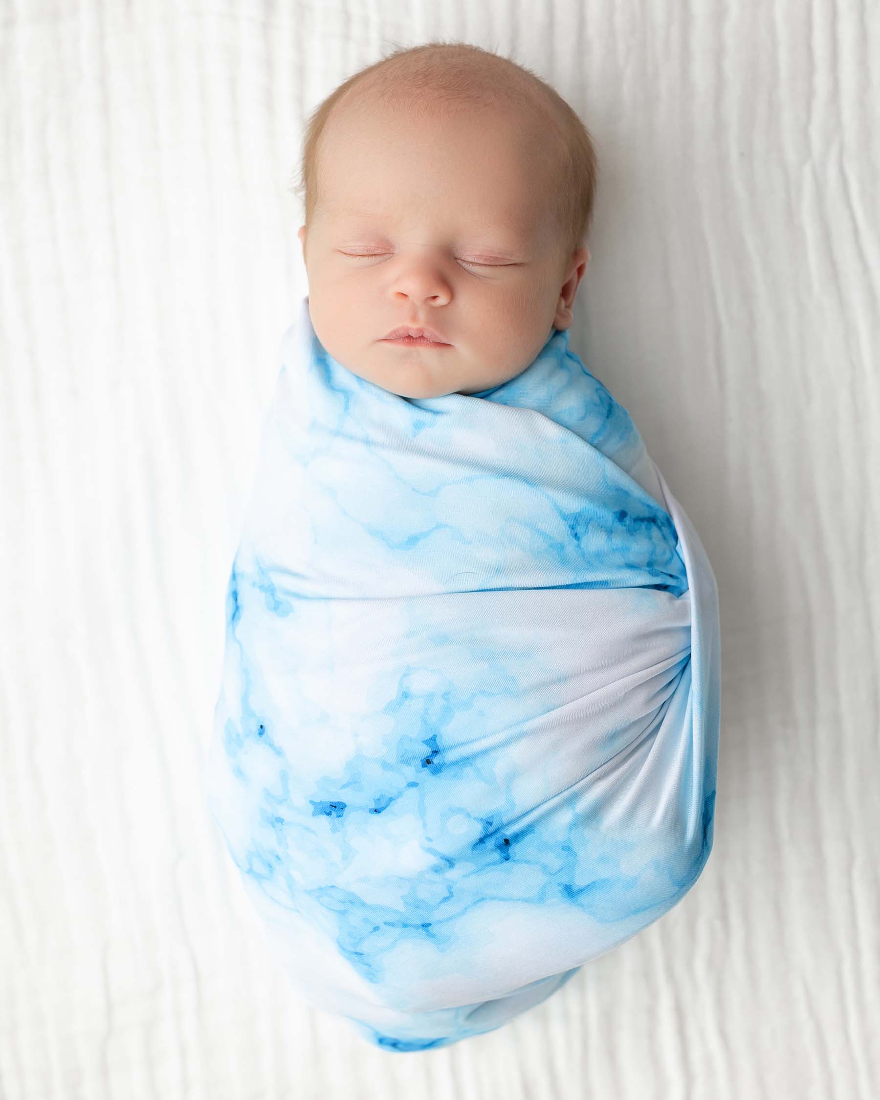 Blue Marble Bamboo Swaddle Baby Lev