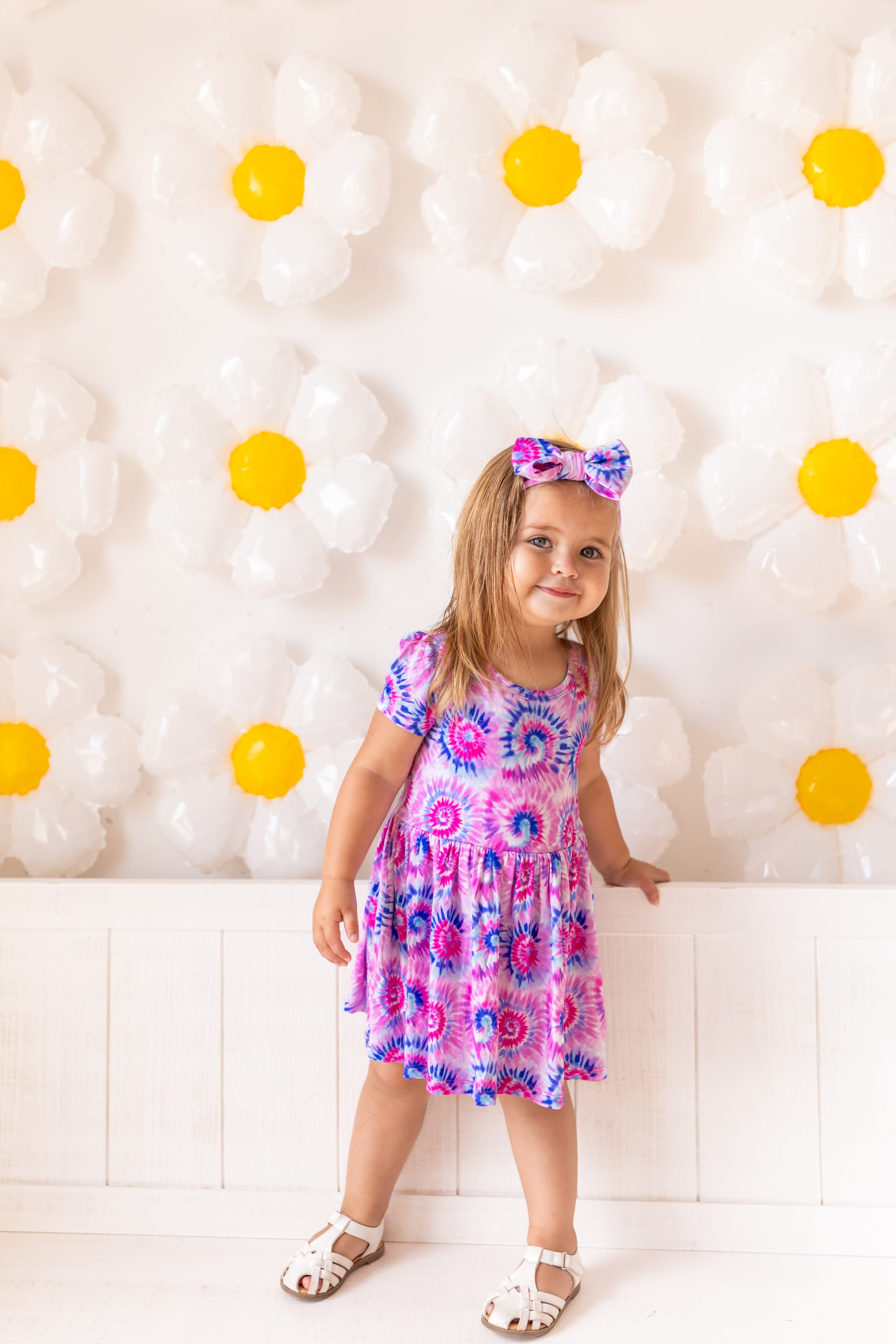 Pink Tie Dye Skirted Bodysuit