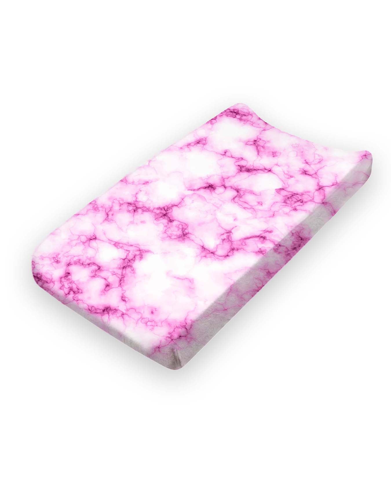 Pink Marble Changing Pad Cover