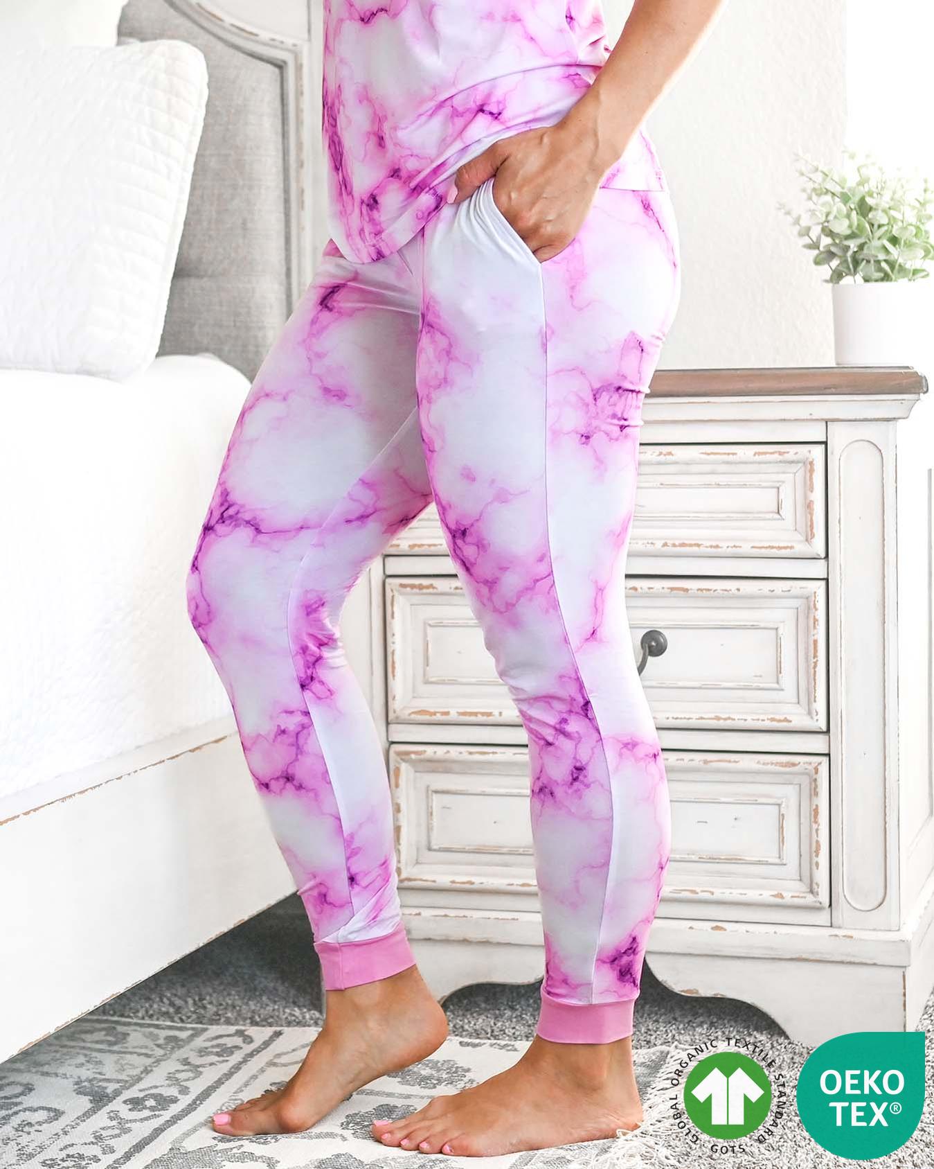 Pink Marble Mama Jogger