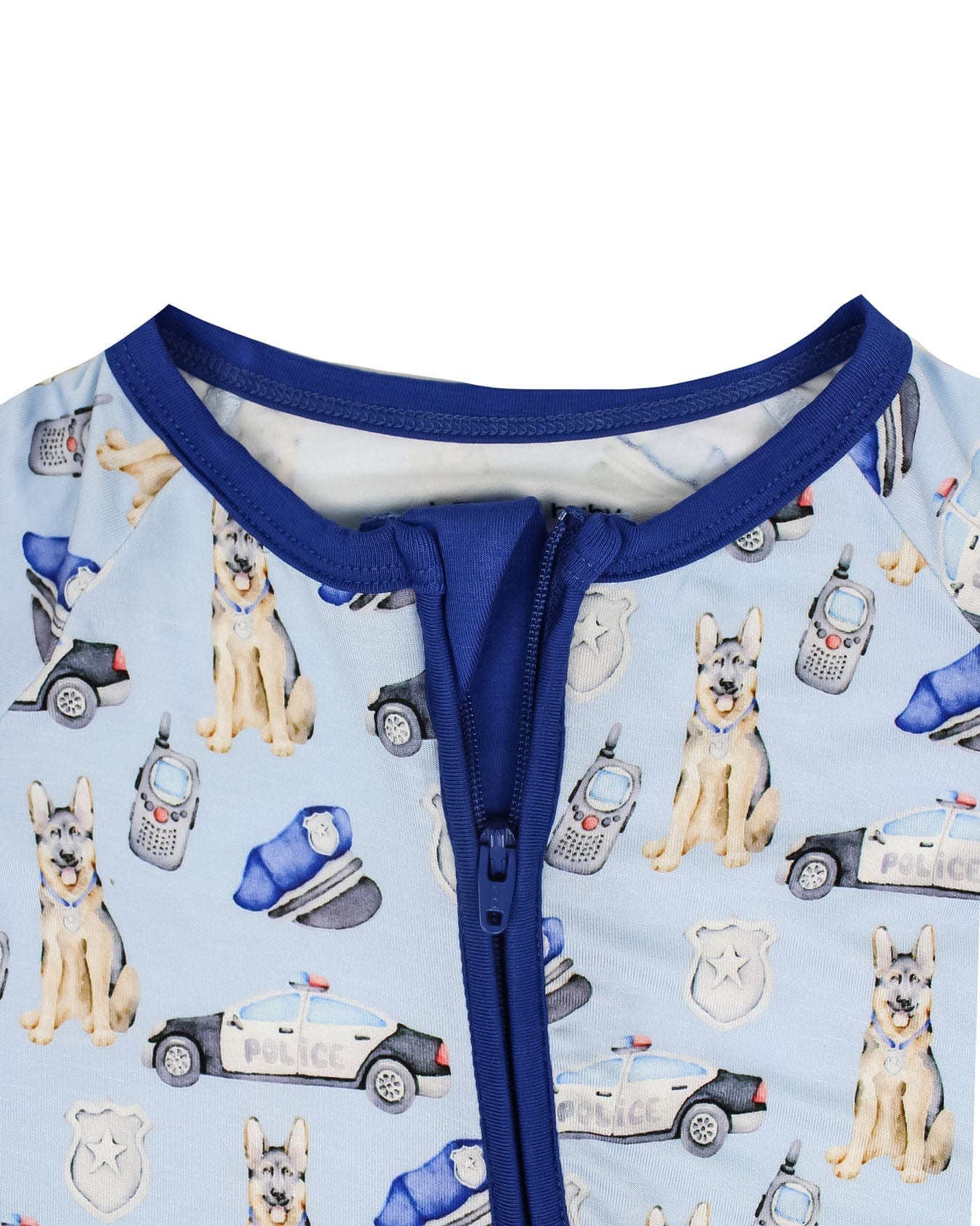 Police Officer Shorts Zippered Romper