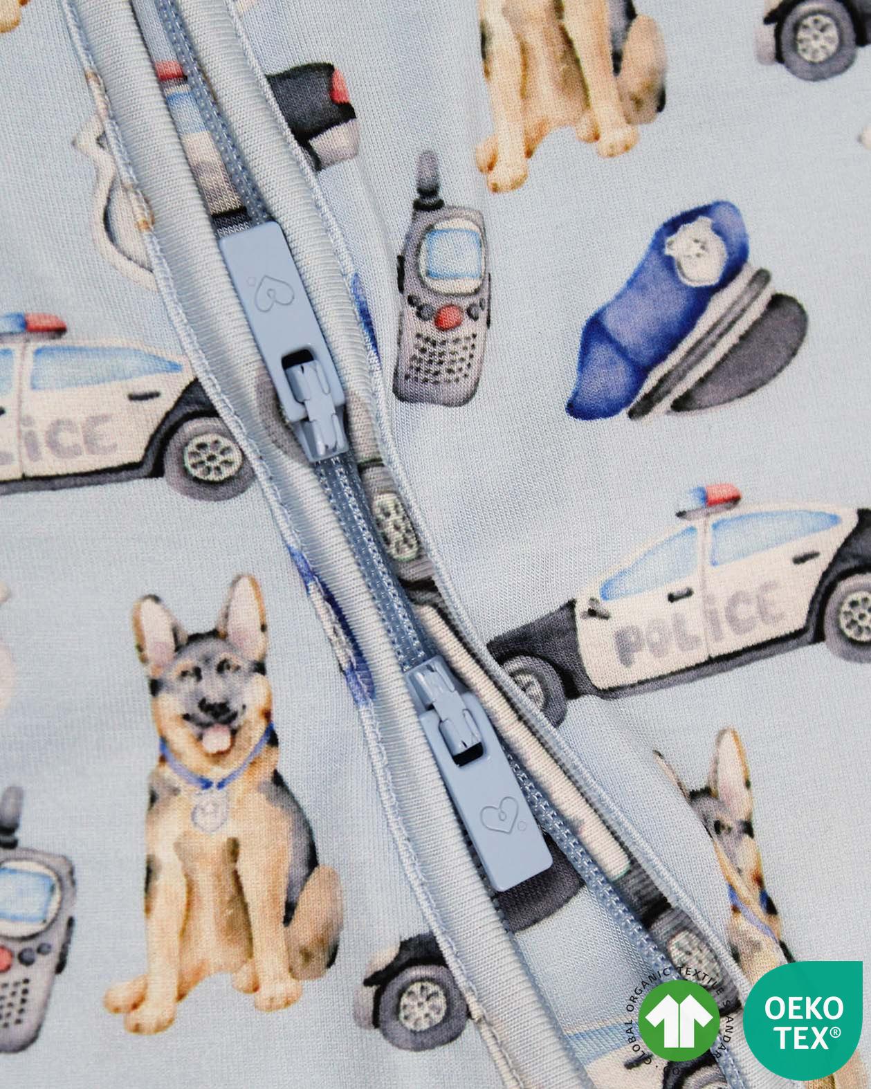 Police Zippered Footie
