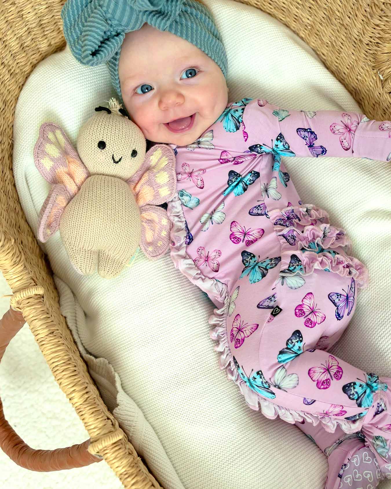 Julia Ruffled Zippered Footie