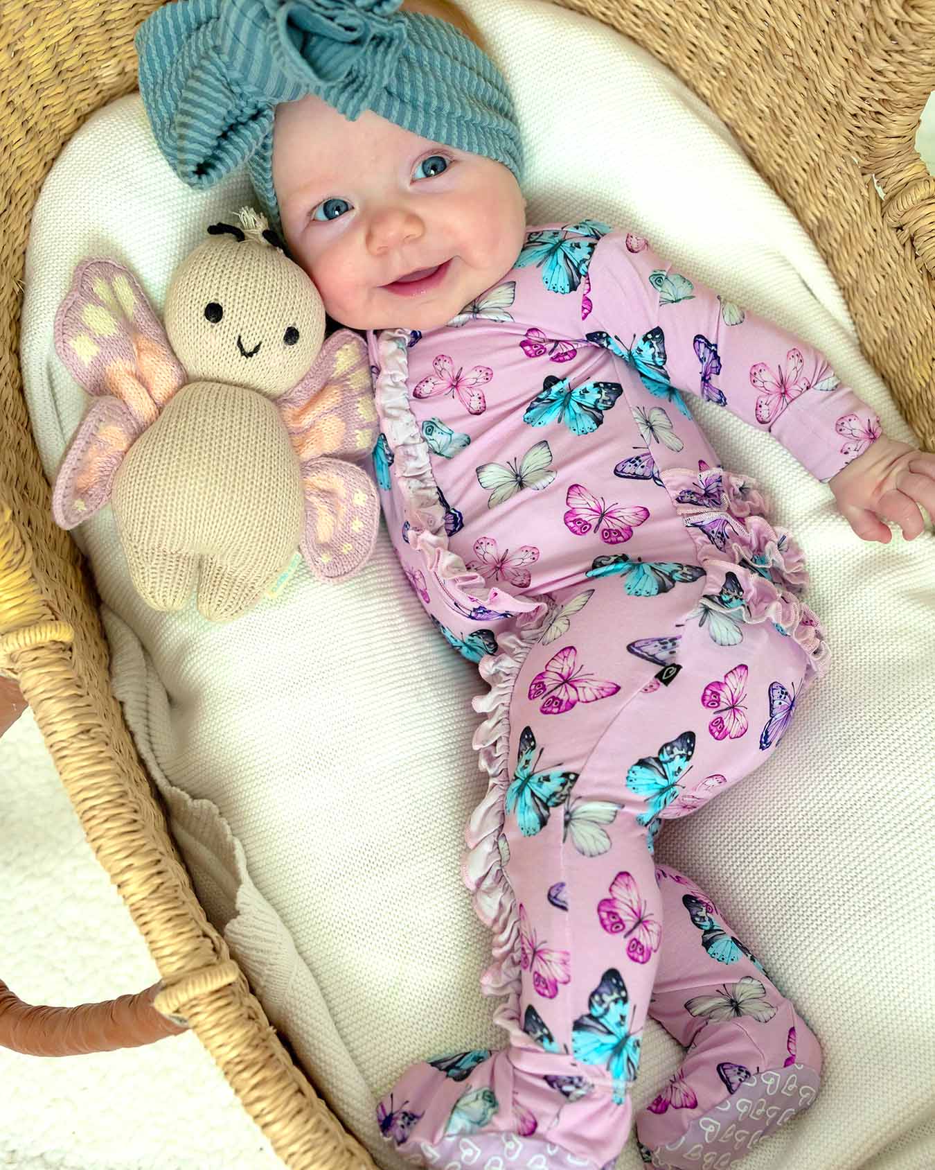Julia Ruffled Zippered Footie