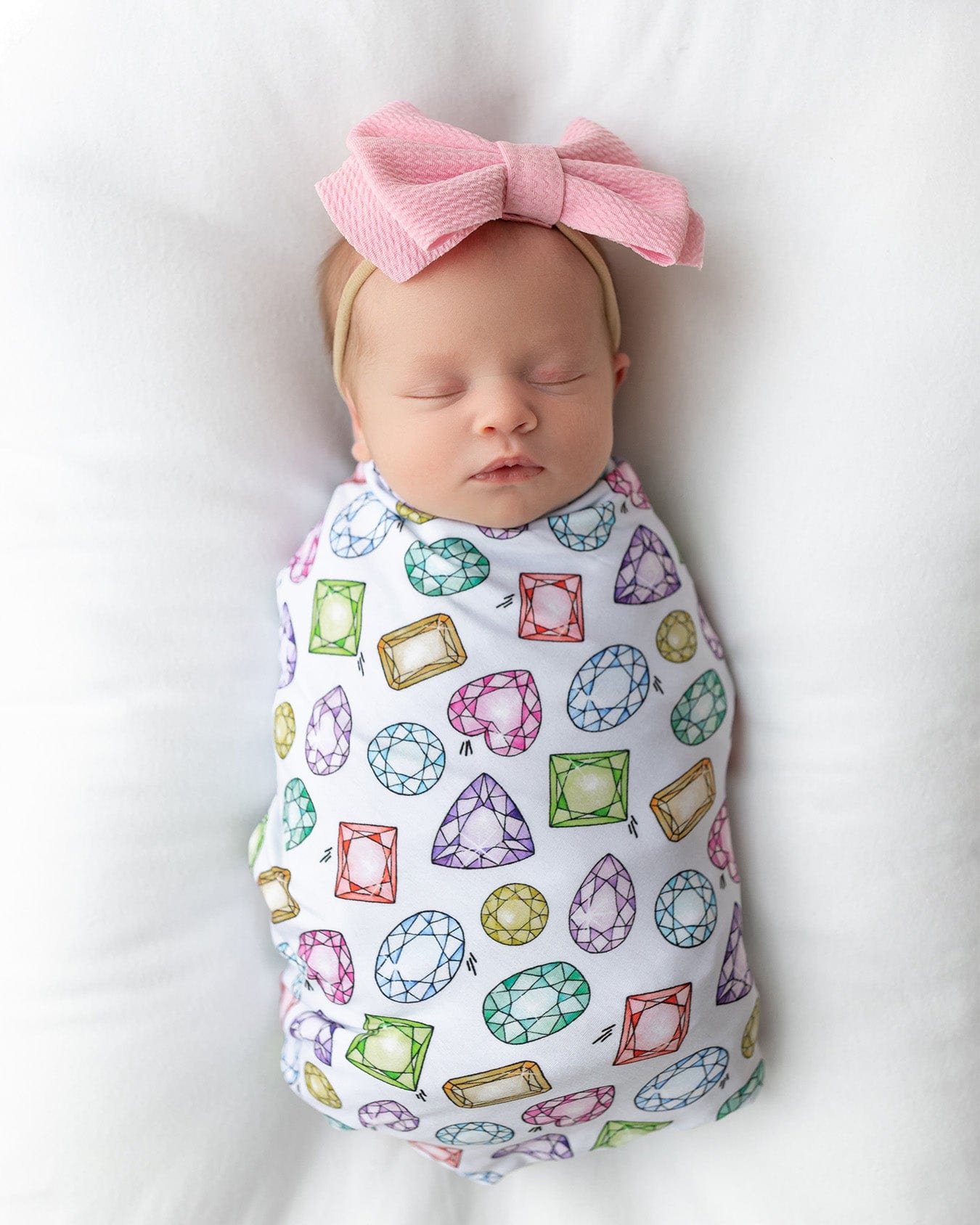 Sustainable Bamboo Rainbow Gems Swaddle