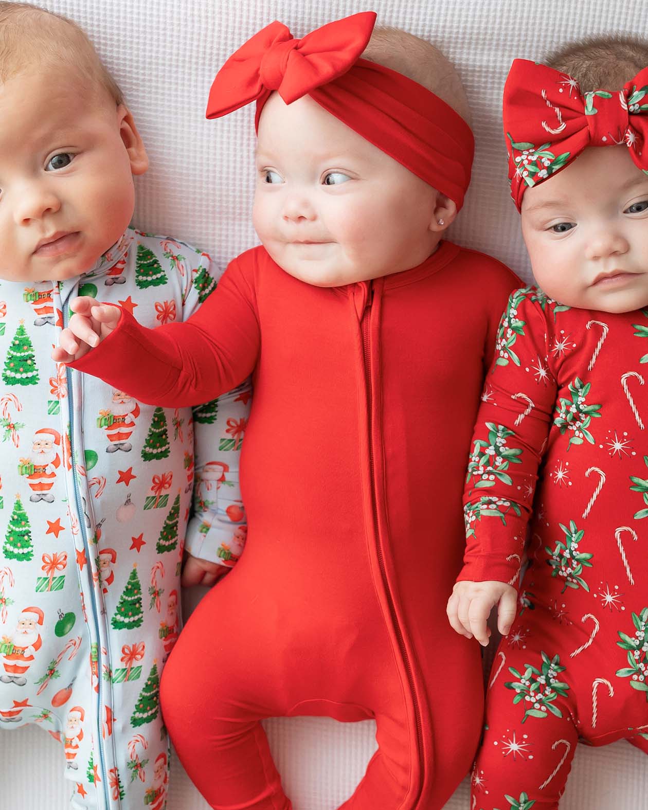 Scarlet Red Zippered Footie