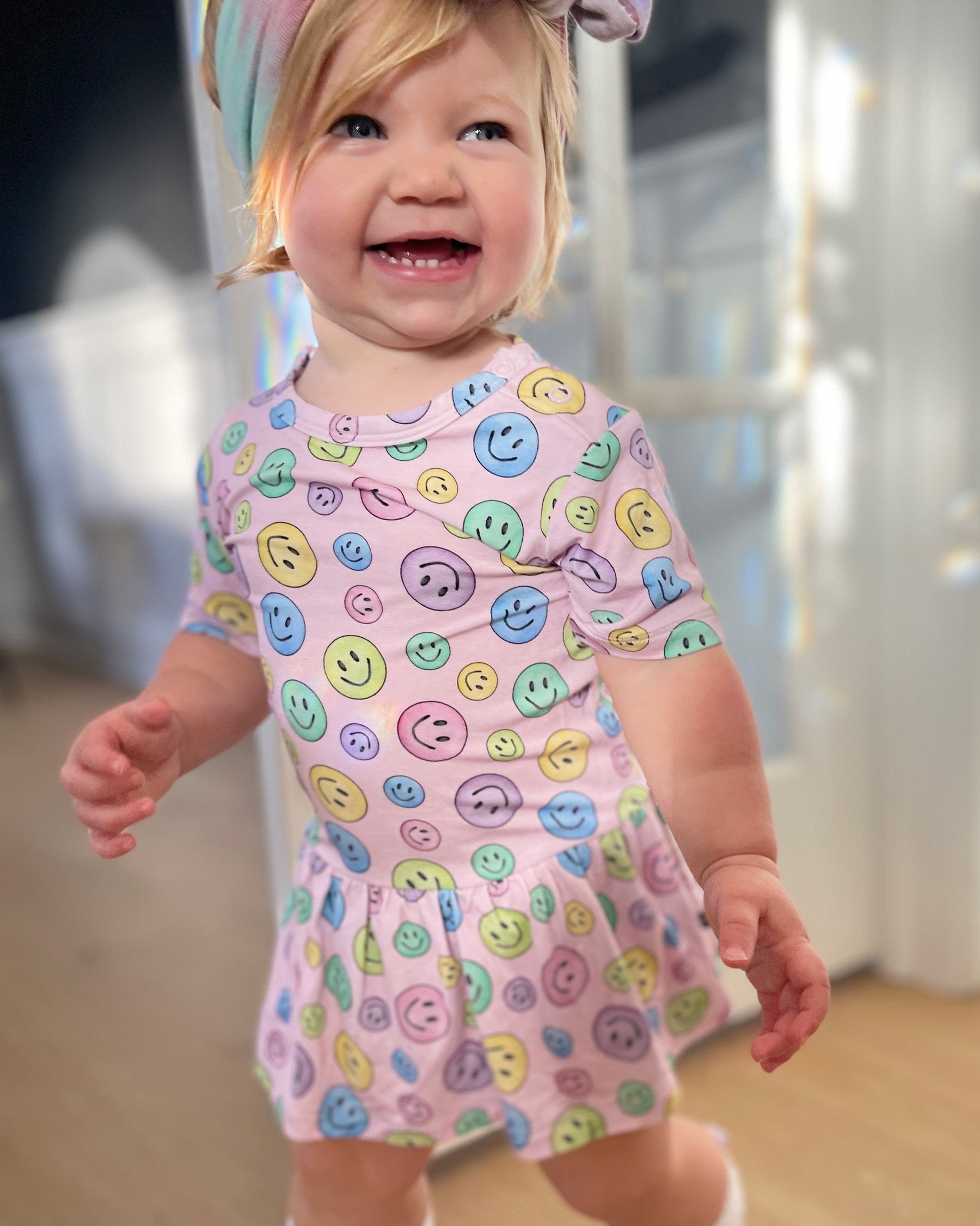 Smiley Skirted Bodysuit