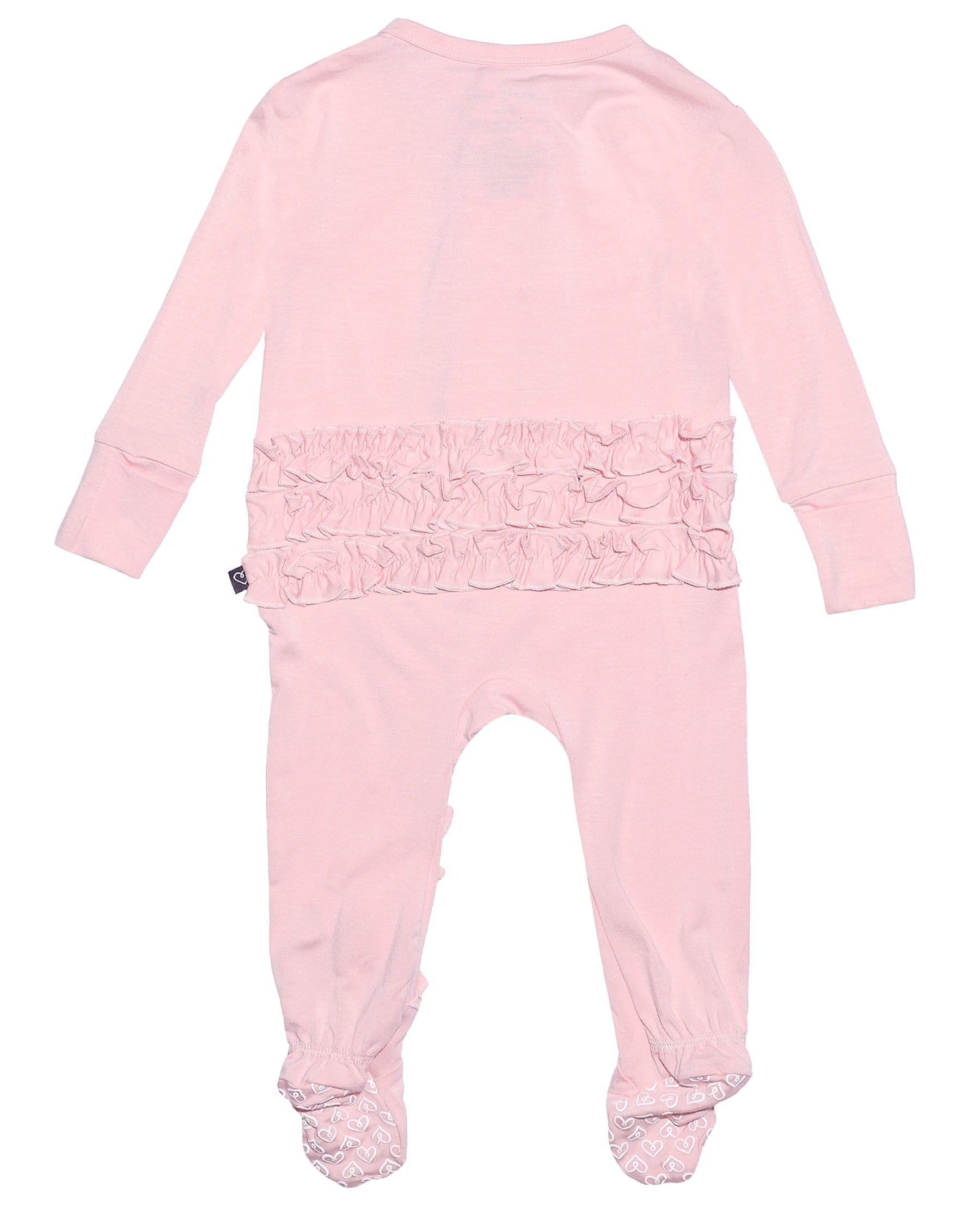 Rose Ruffled Zippered Footie