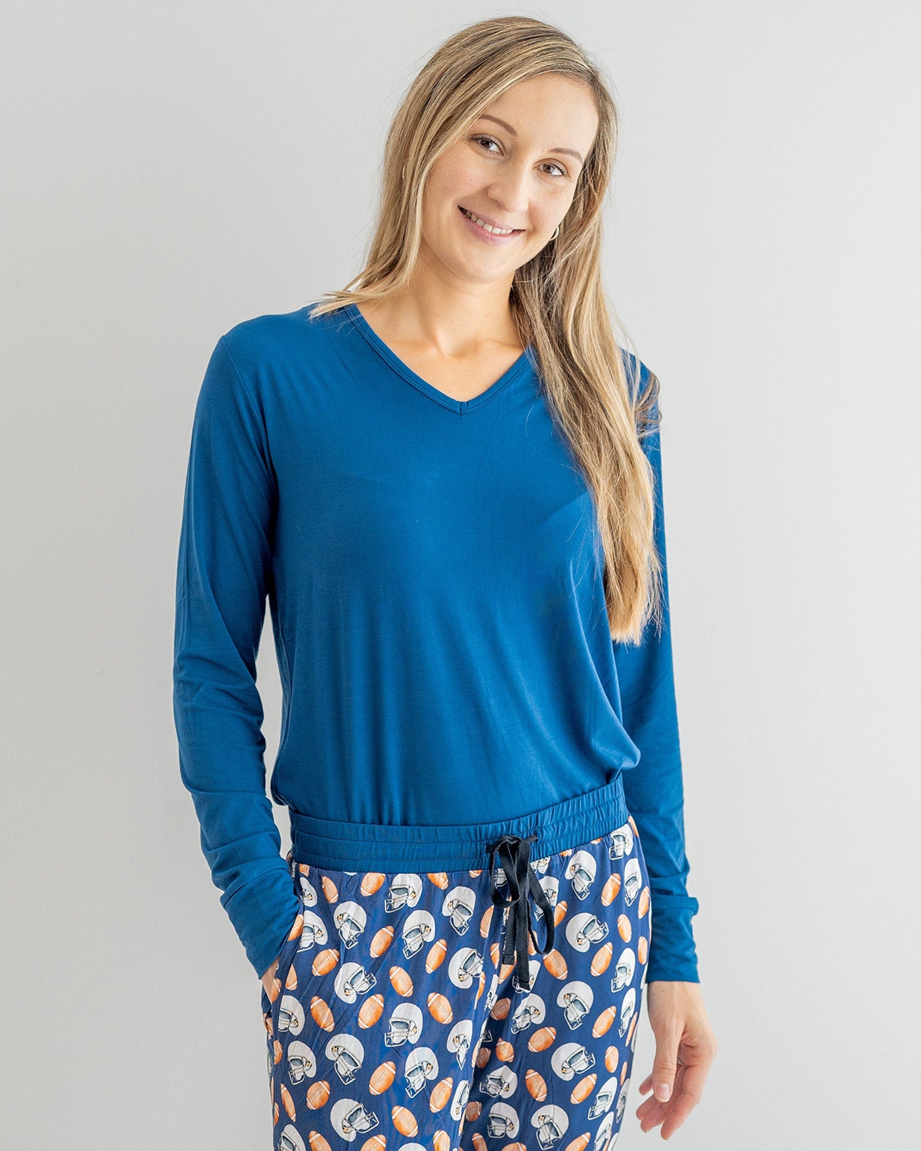 Sustainable Bamboo Football Mama Lounge Top