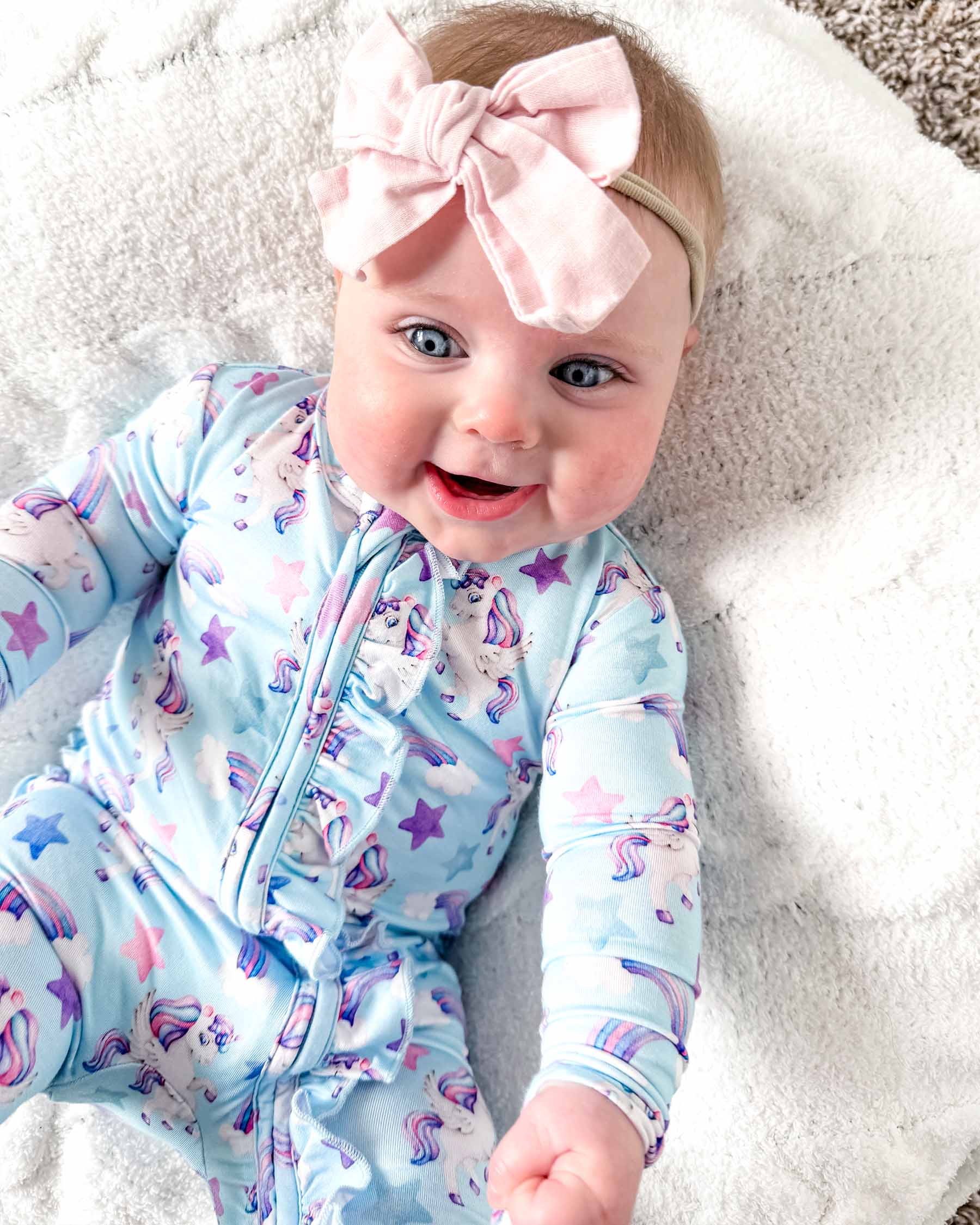 Hannah Ruffled Zippered Footie