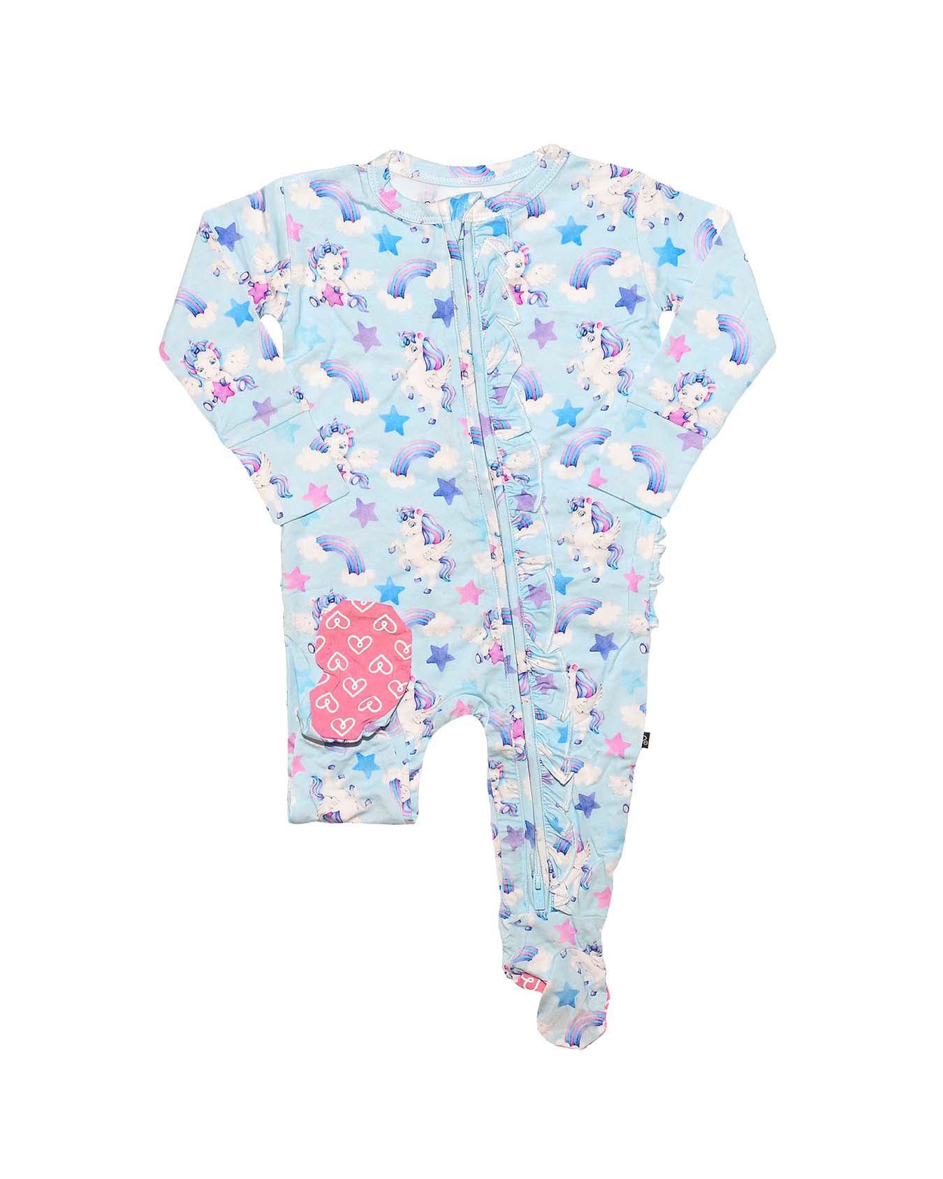 Lev Baby Ruffled Zippered Footie in Hannah Collection