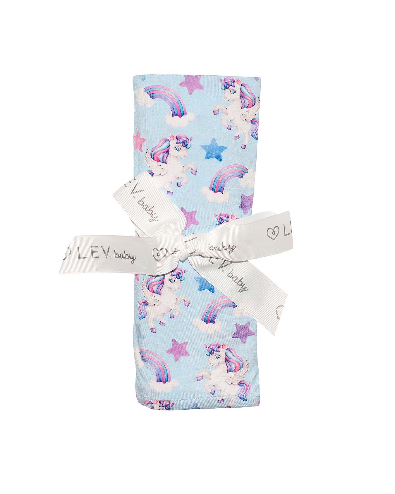 Lev Baby Unicorn Swaddle from Hannah Collection
