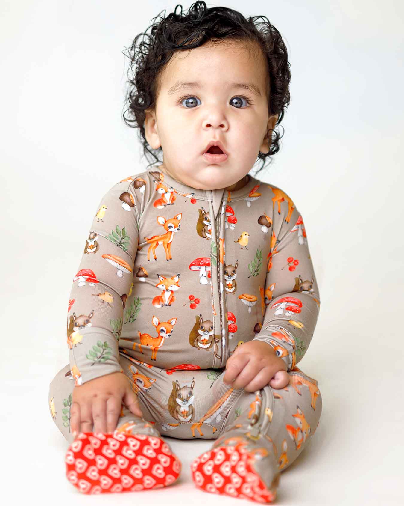 Birch Zippered Footie
