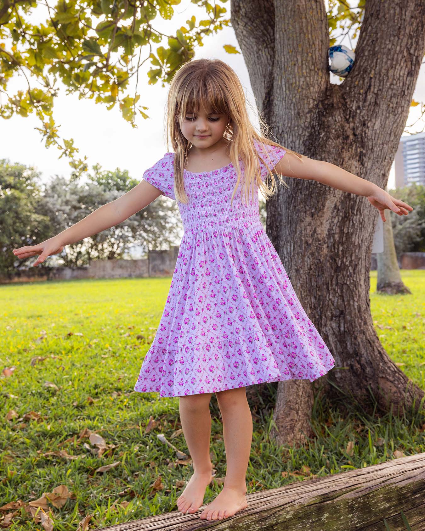Caroline Smocked Twirl Dress