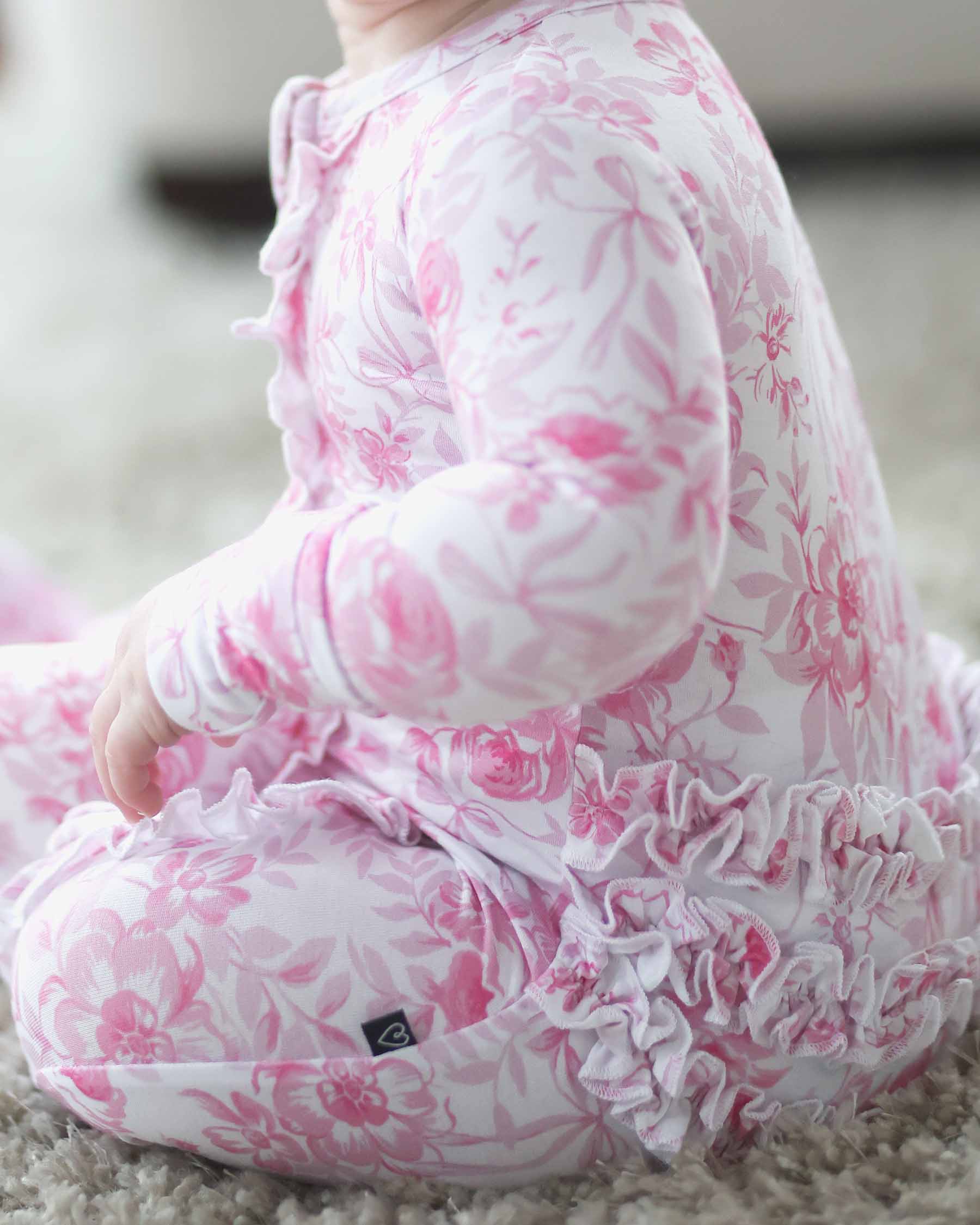 Evelyn Ruffled Zippered Footie