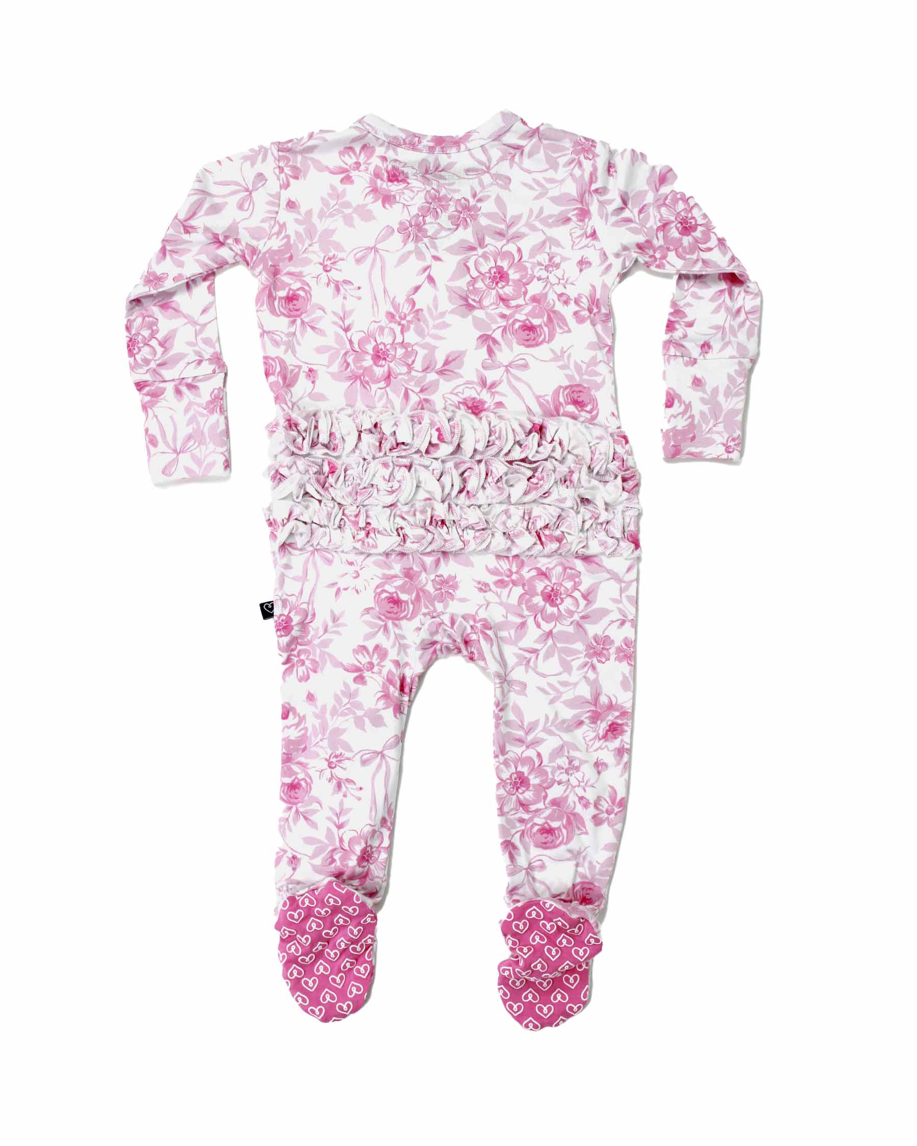 Evelyn Ruffled Zippered Footie