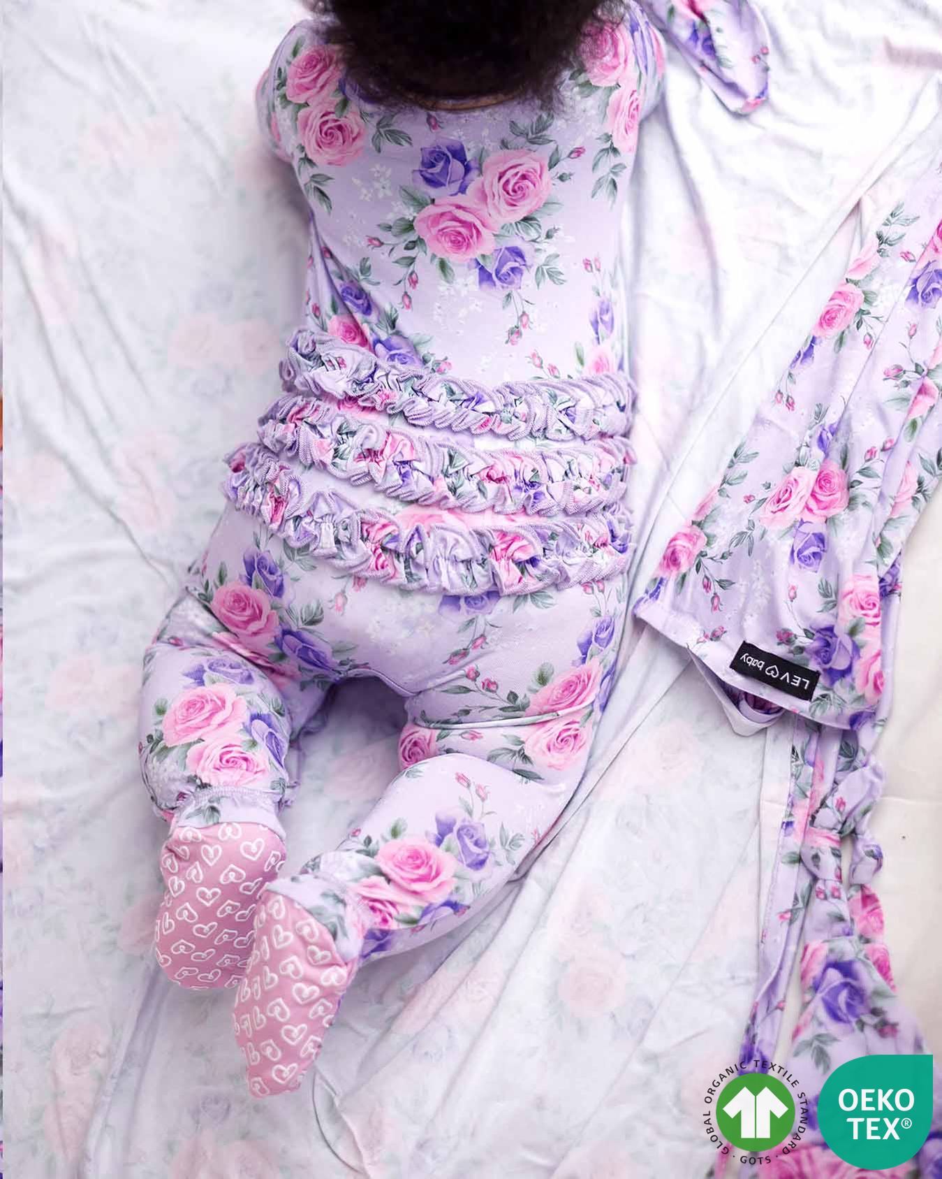 Eliza Ruffled Zippered Footie