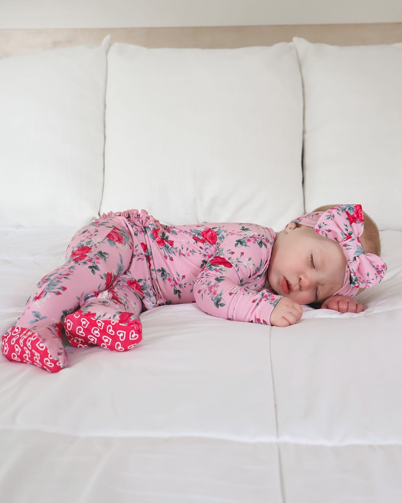 Rosalind Ruffled Zippered Footie