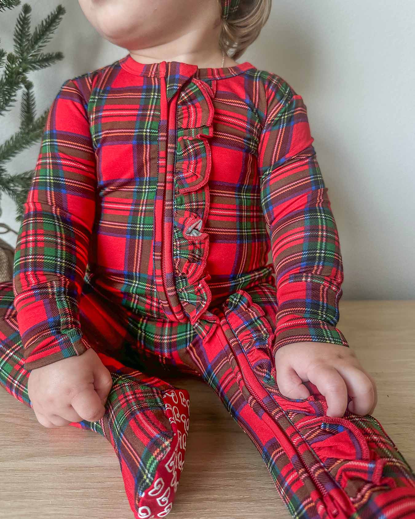 December Ruffled Footie