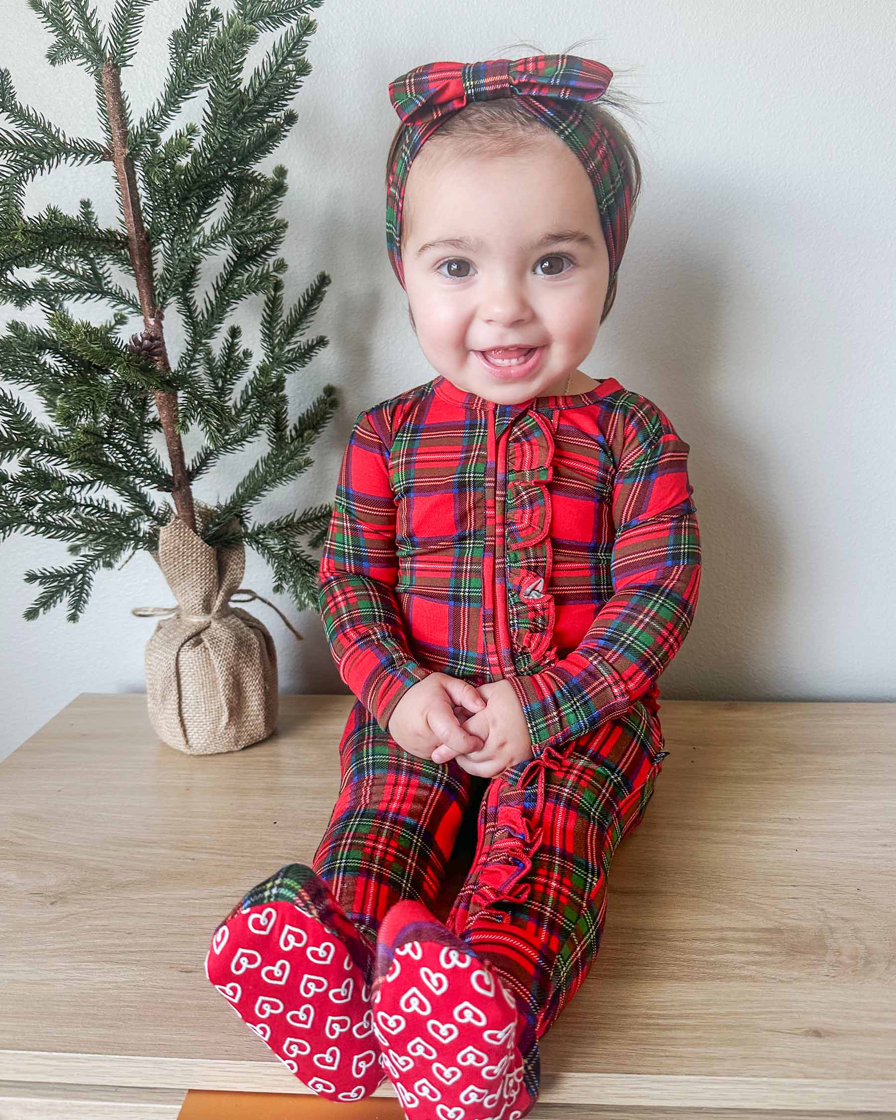 December Ruffled Footie