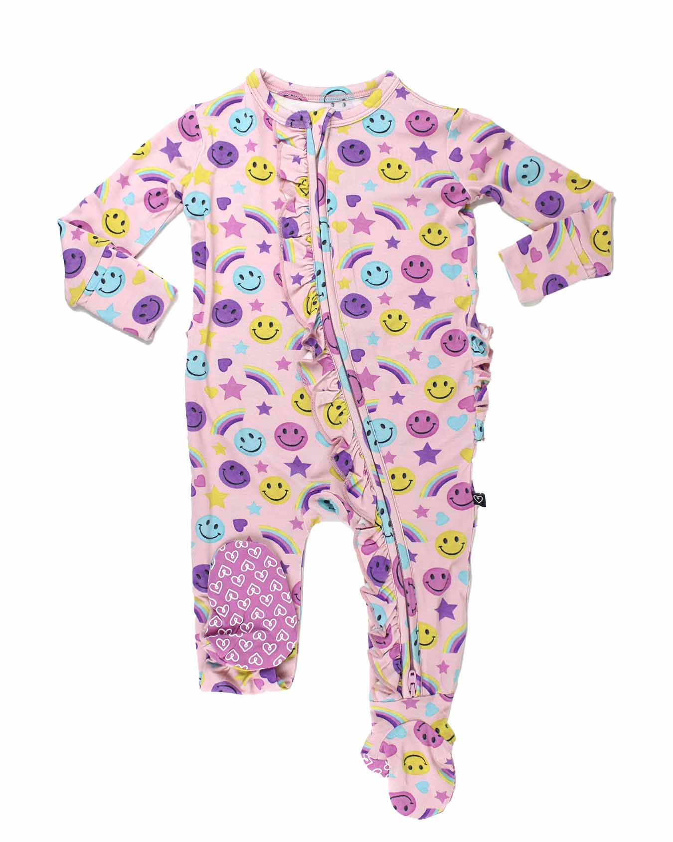 Cora Ruffled Zippered Footie