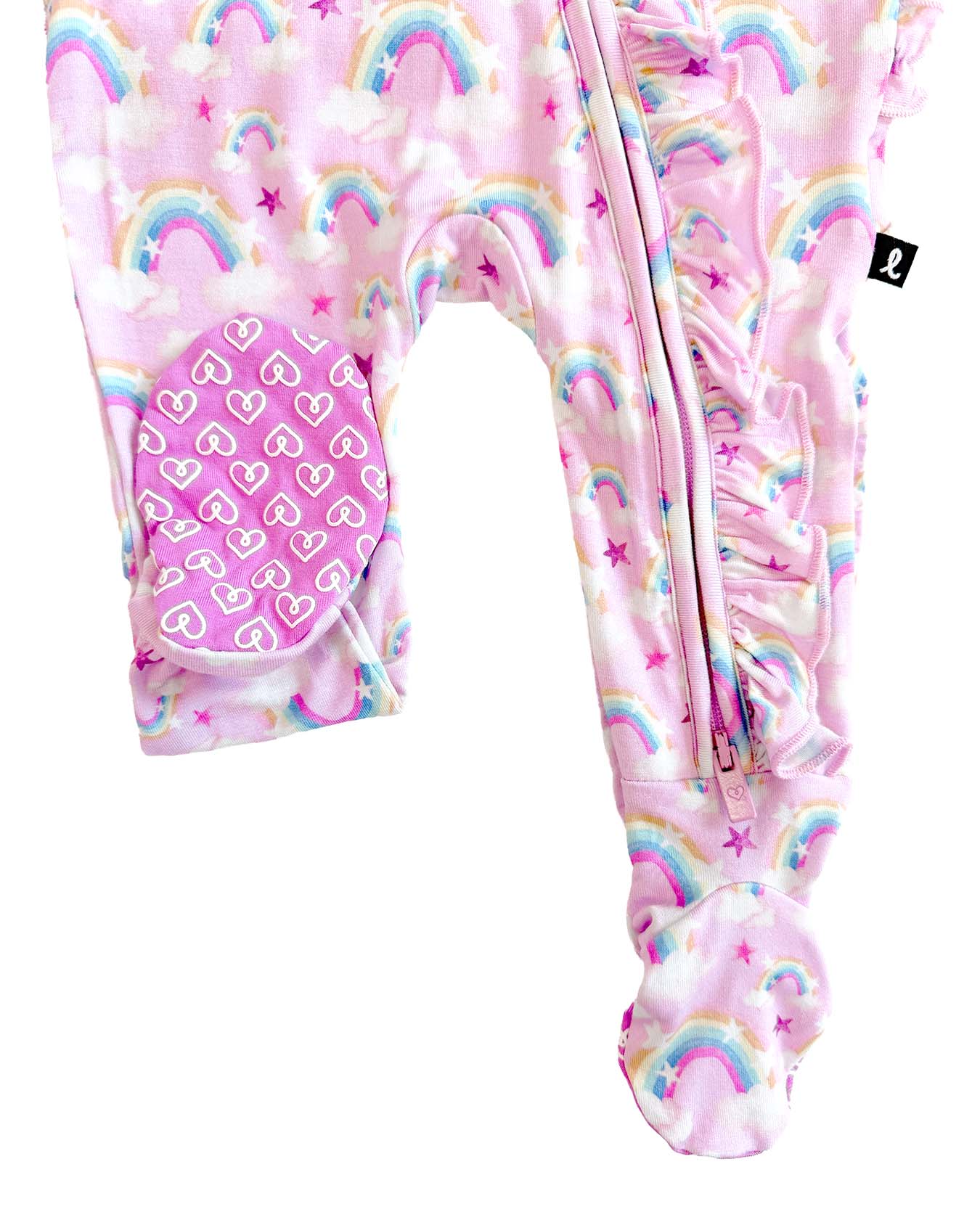 Addison Ruffled Zippered Footie