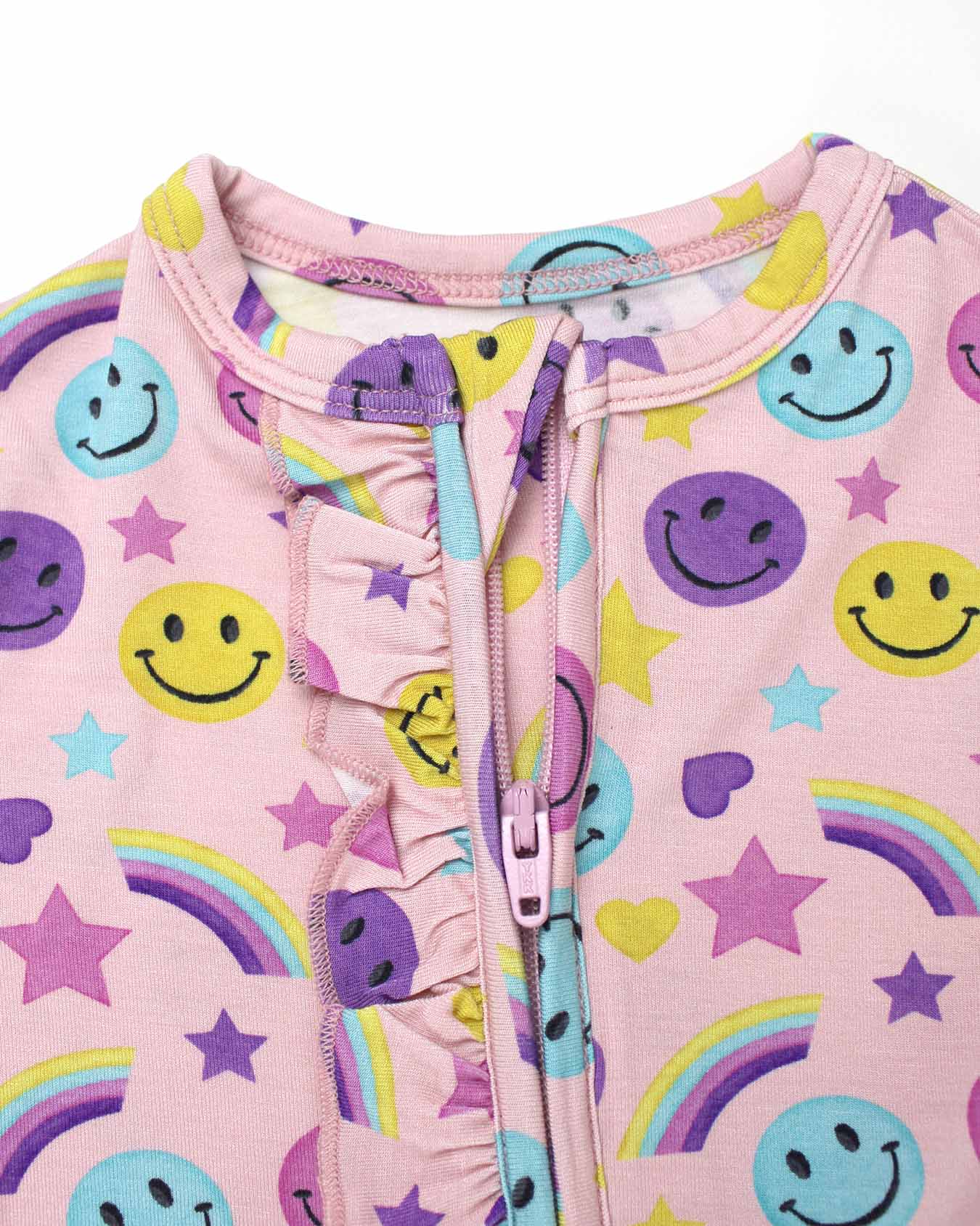 Cora Ruffled Zippered Footie