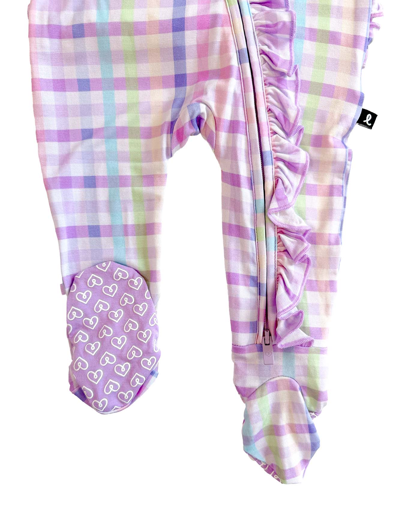 Emery Ruffled Zippered Footie