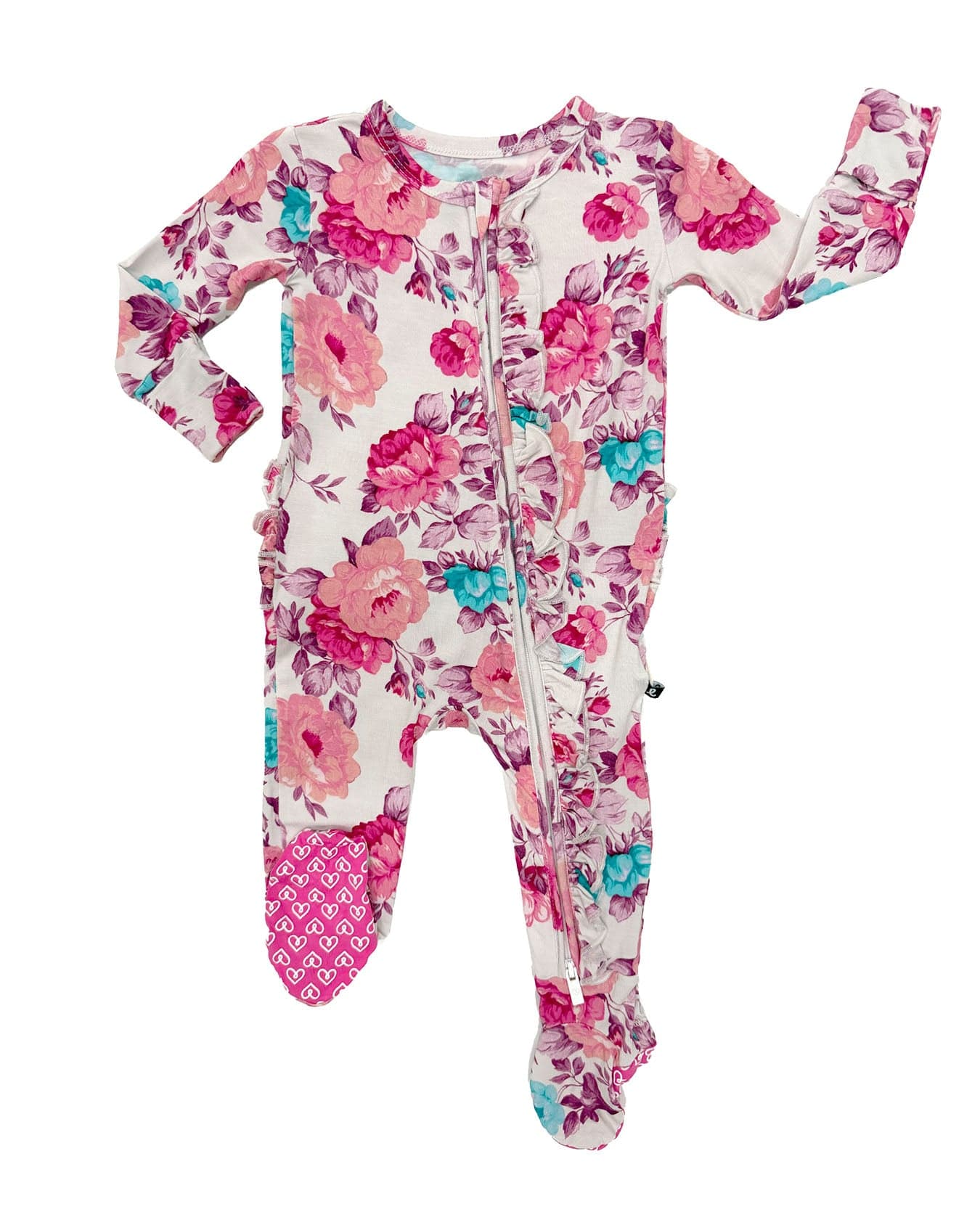 Naomi Ruffled Zippered Footie