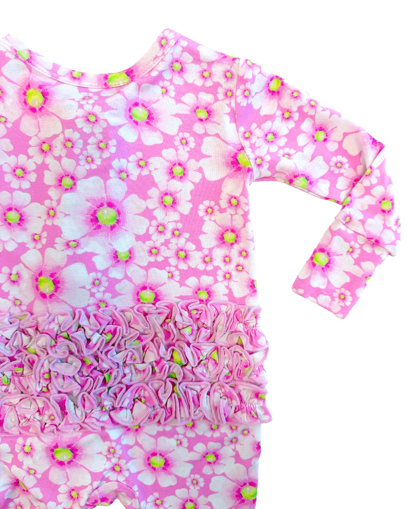 Jane Ruffled Zippered Footie