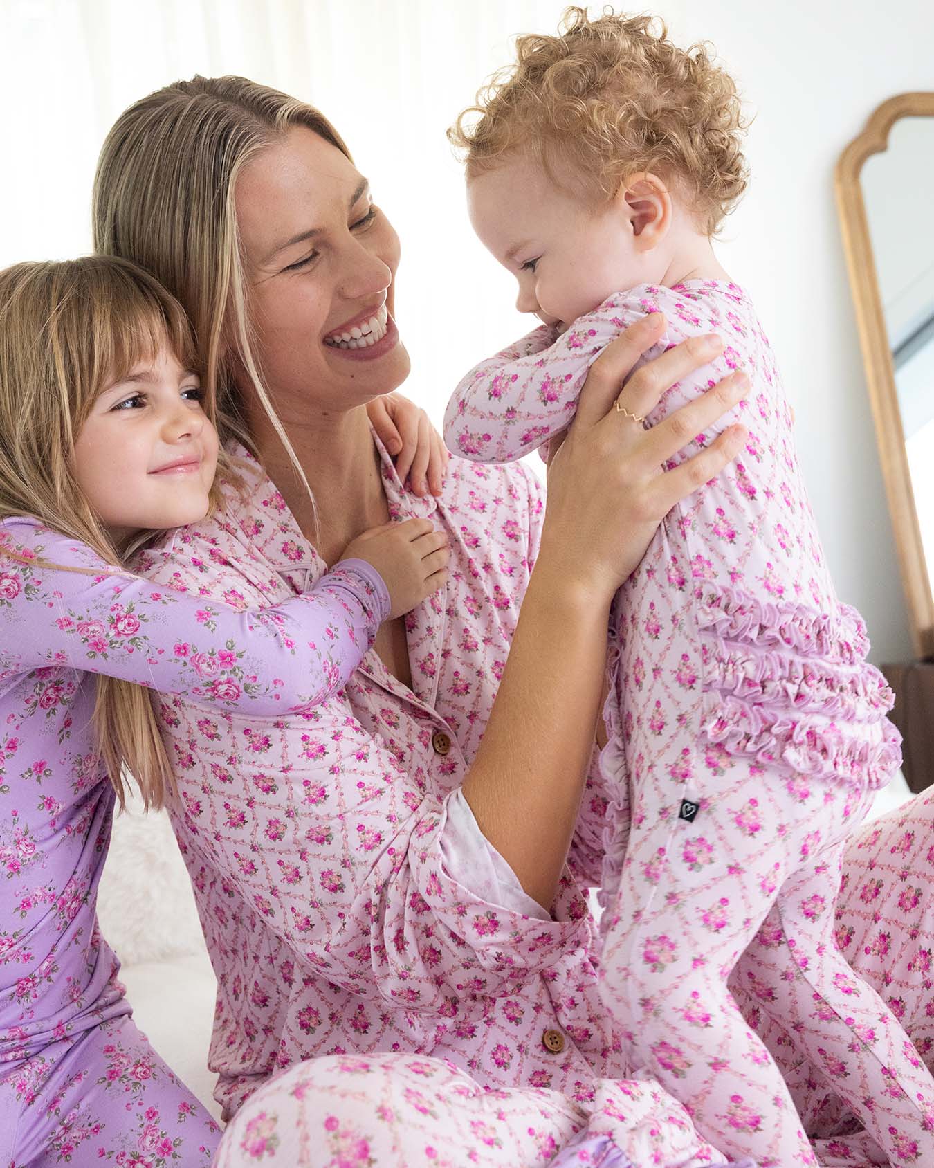 Caroline Ruffled Zippered Footie