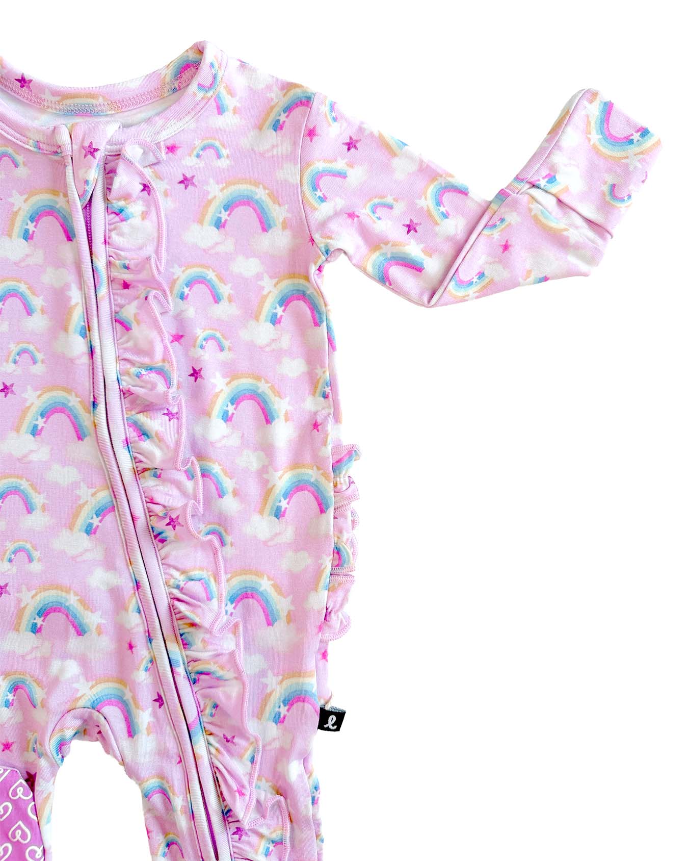 Addison Ruffled Zippered Footie