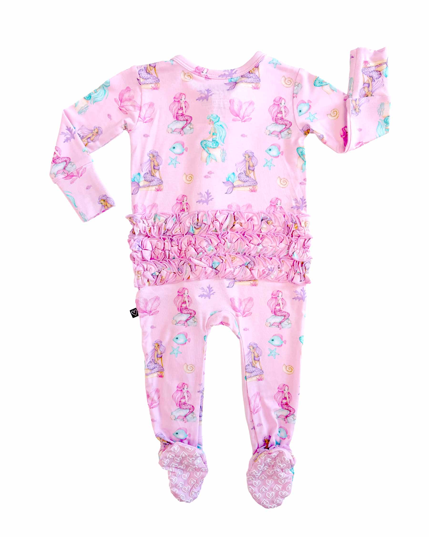 Ariella Ruffled Zippered Footie