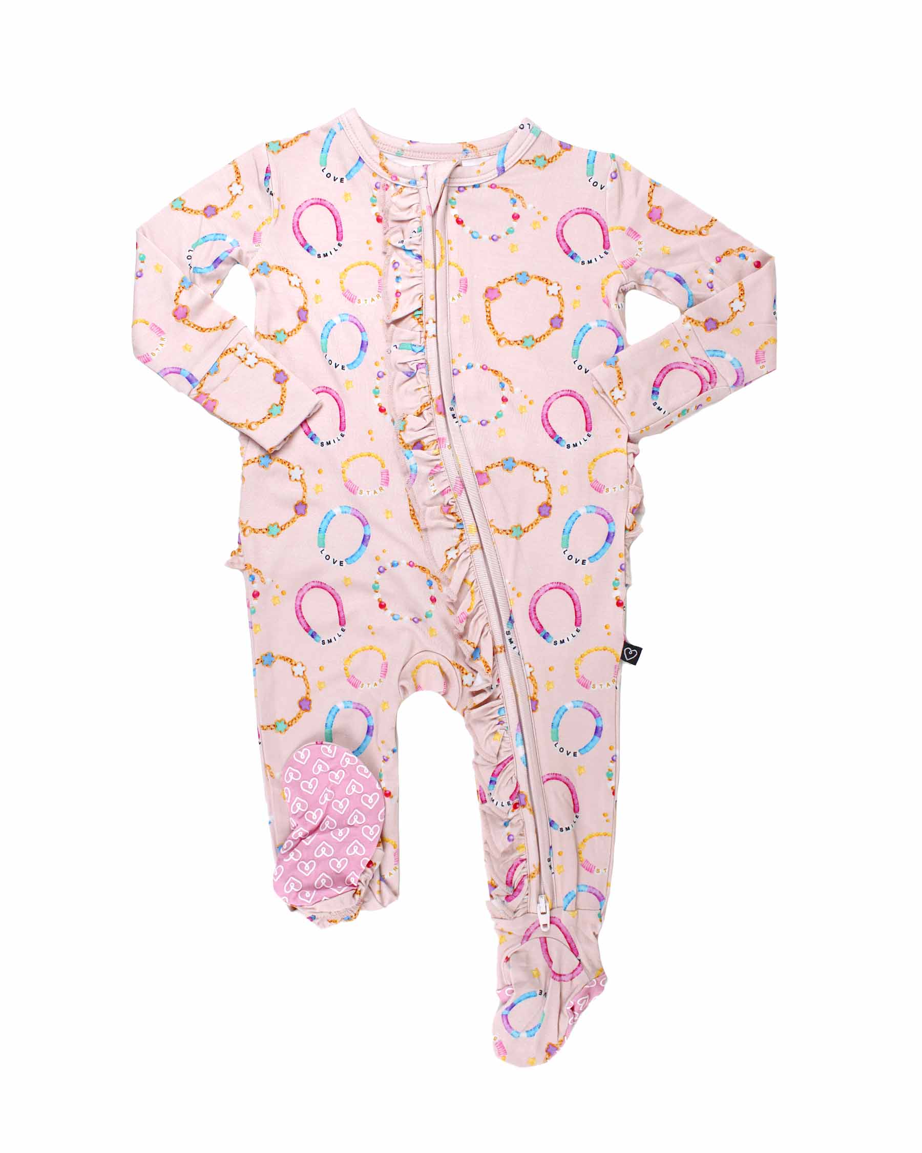 Gemma Ruffled Zippered Footie