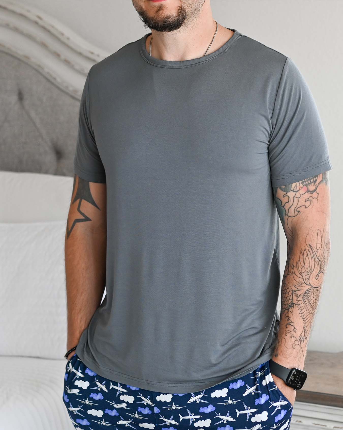 Charcoal Men's Lounge Top